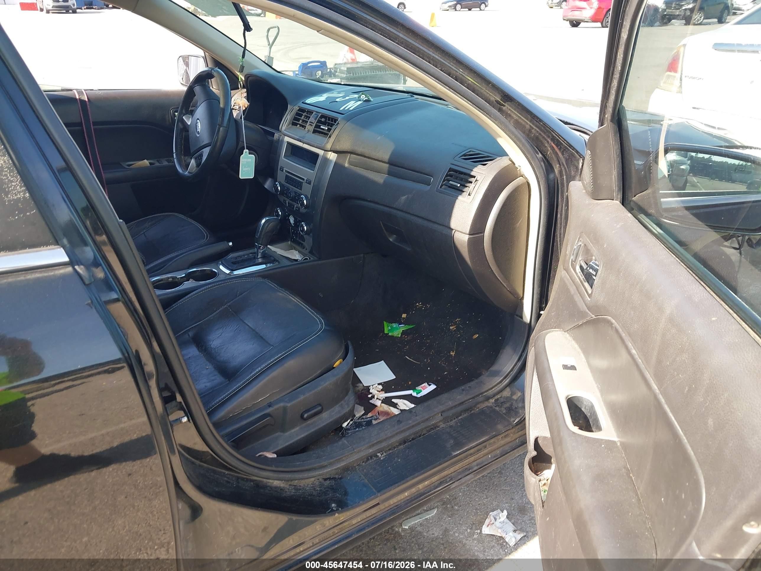 2010 Ford Fusion Sel Black vin: 3FAHP0JA0AR387775