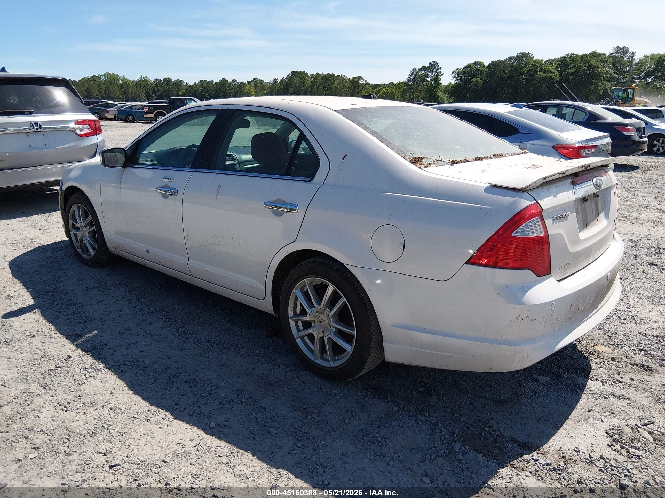 2011 Ford Fusion Sel White vin: 3FAHP0JA0BR159017