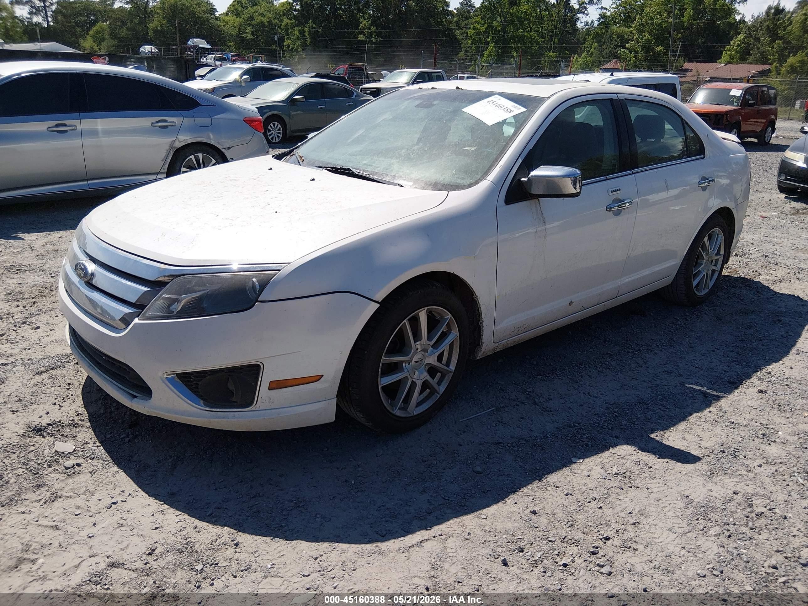 2011 Ford Fusion Sel White vin: 3FAHP0JA0BR159017