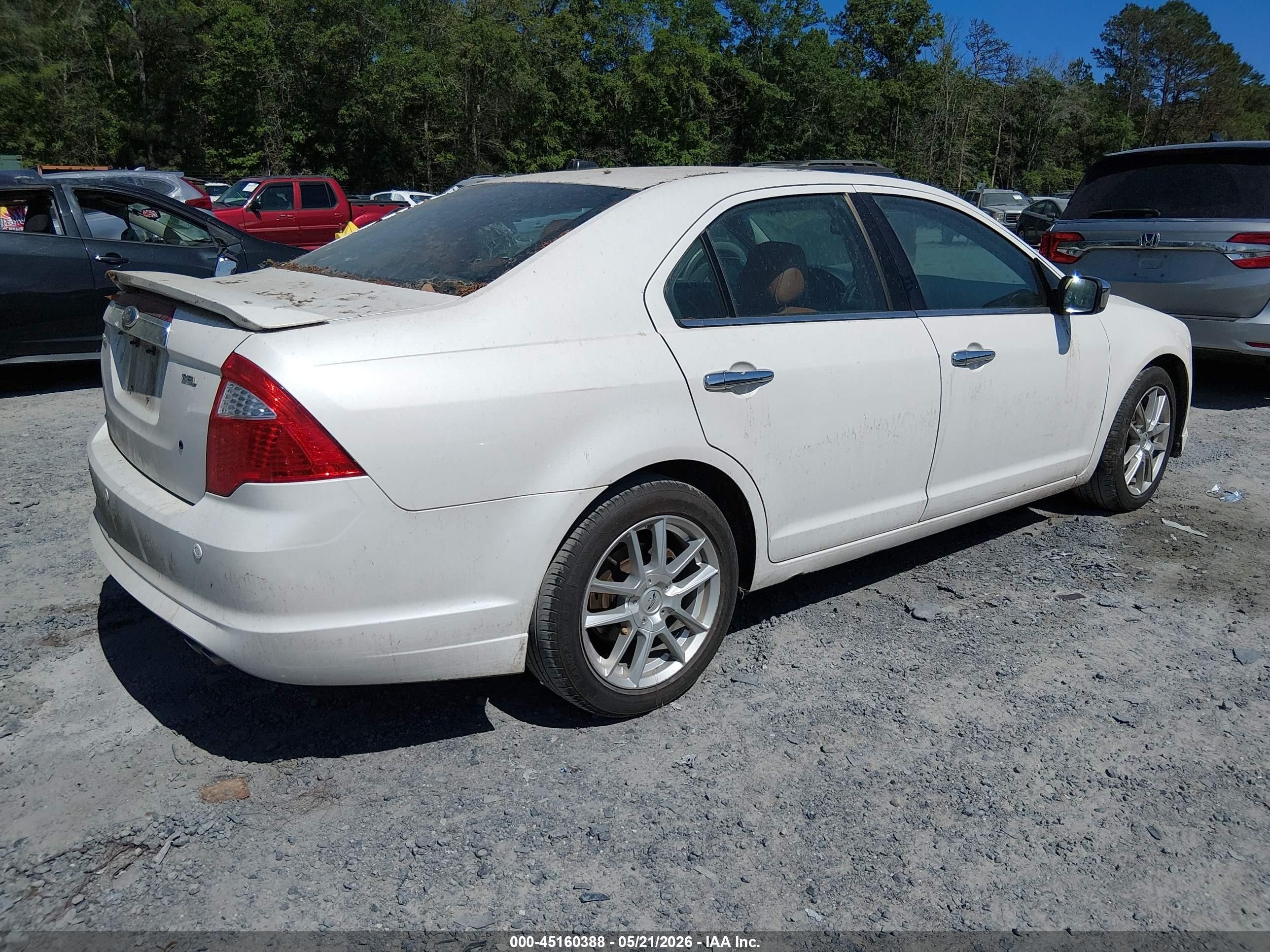 2011 Ford Fusion Sel White vin: 3FAHP0JA0BR159017