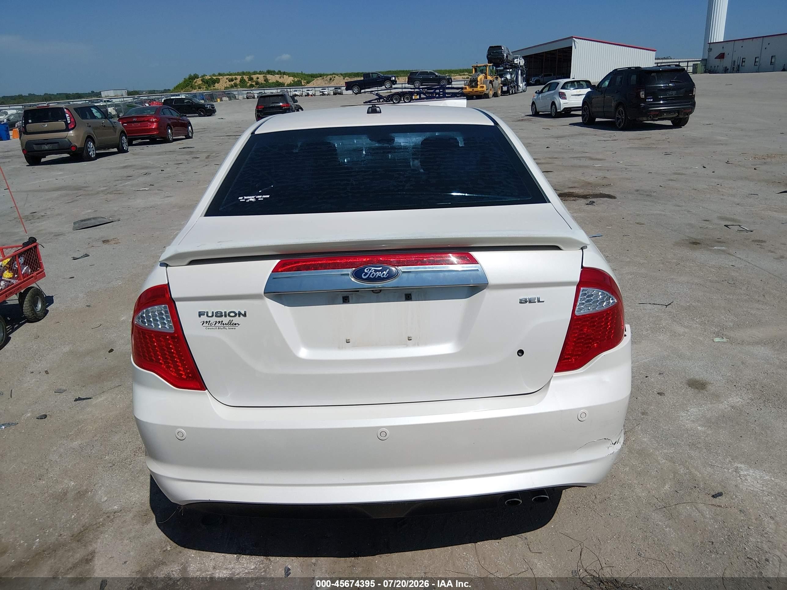 2011 Ford Fusion Sel Белый vin: 3FAHP0JA0BR219832