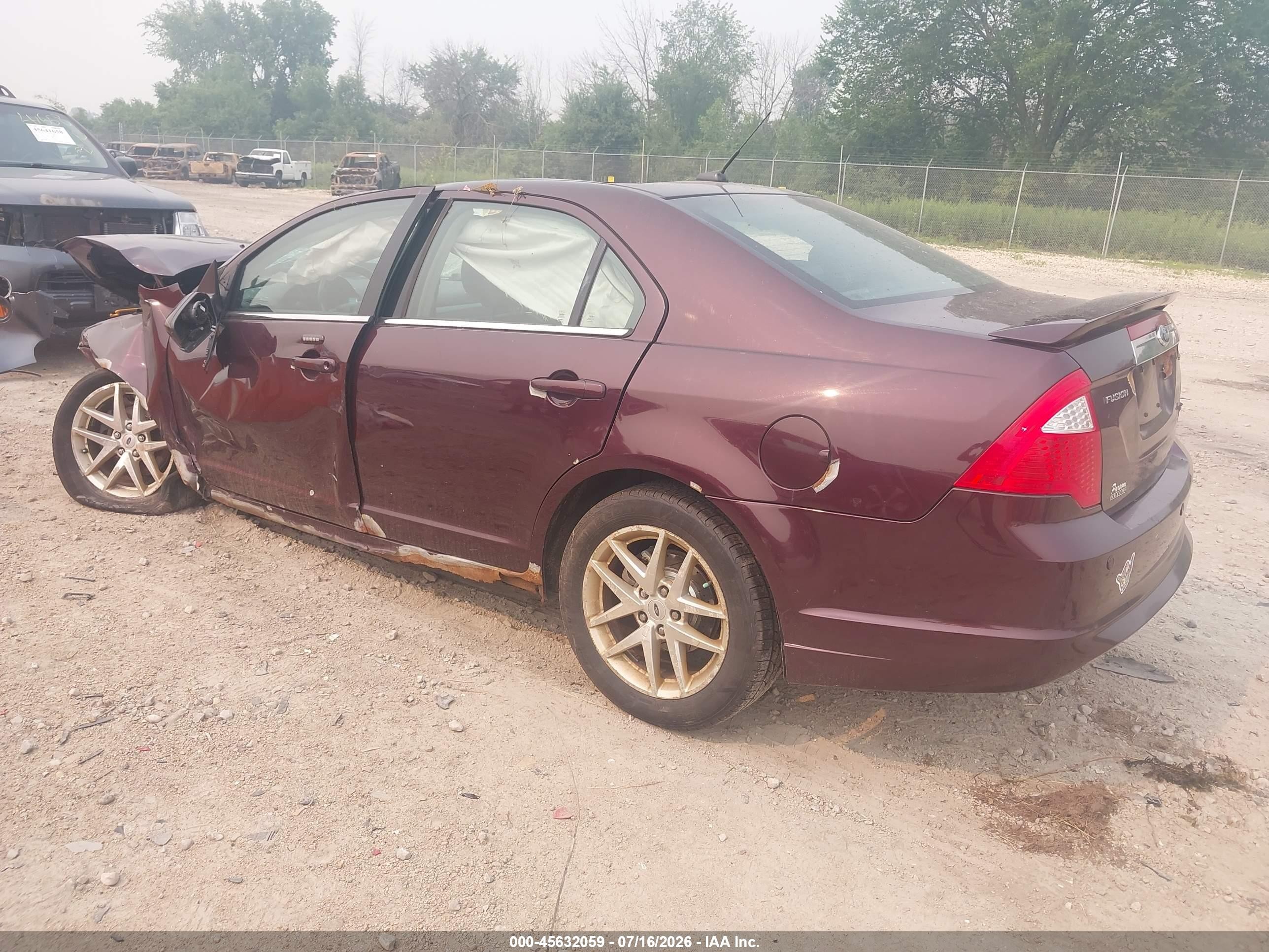 2011 Ford Fusion Sel Maroon vin: 3FAHP0JA0BR316724