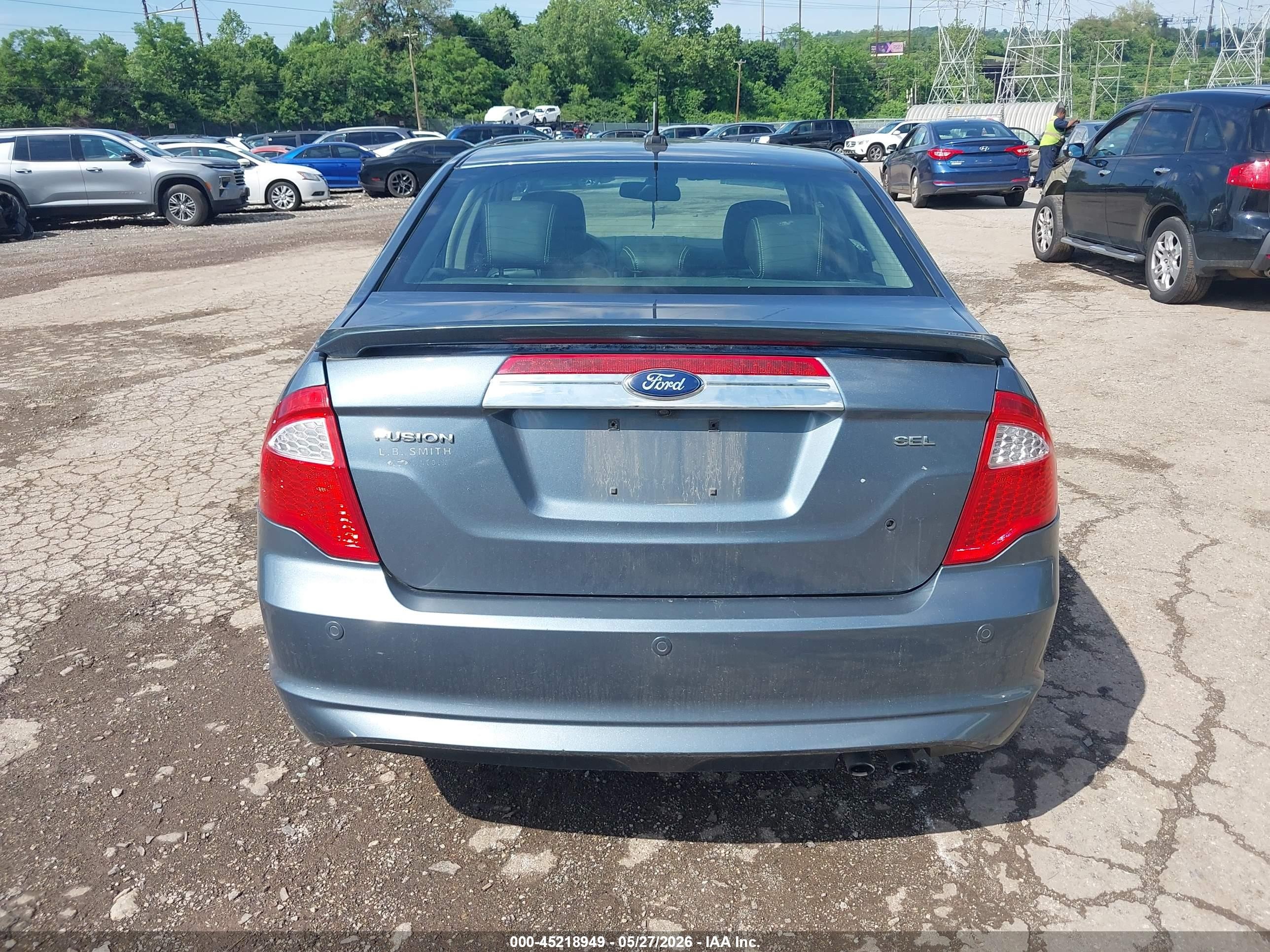 2012 Ford Fusion Sel Light Blue vin: 3FAHP0JA0CR221663