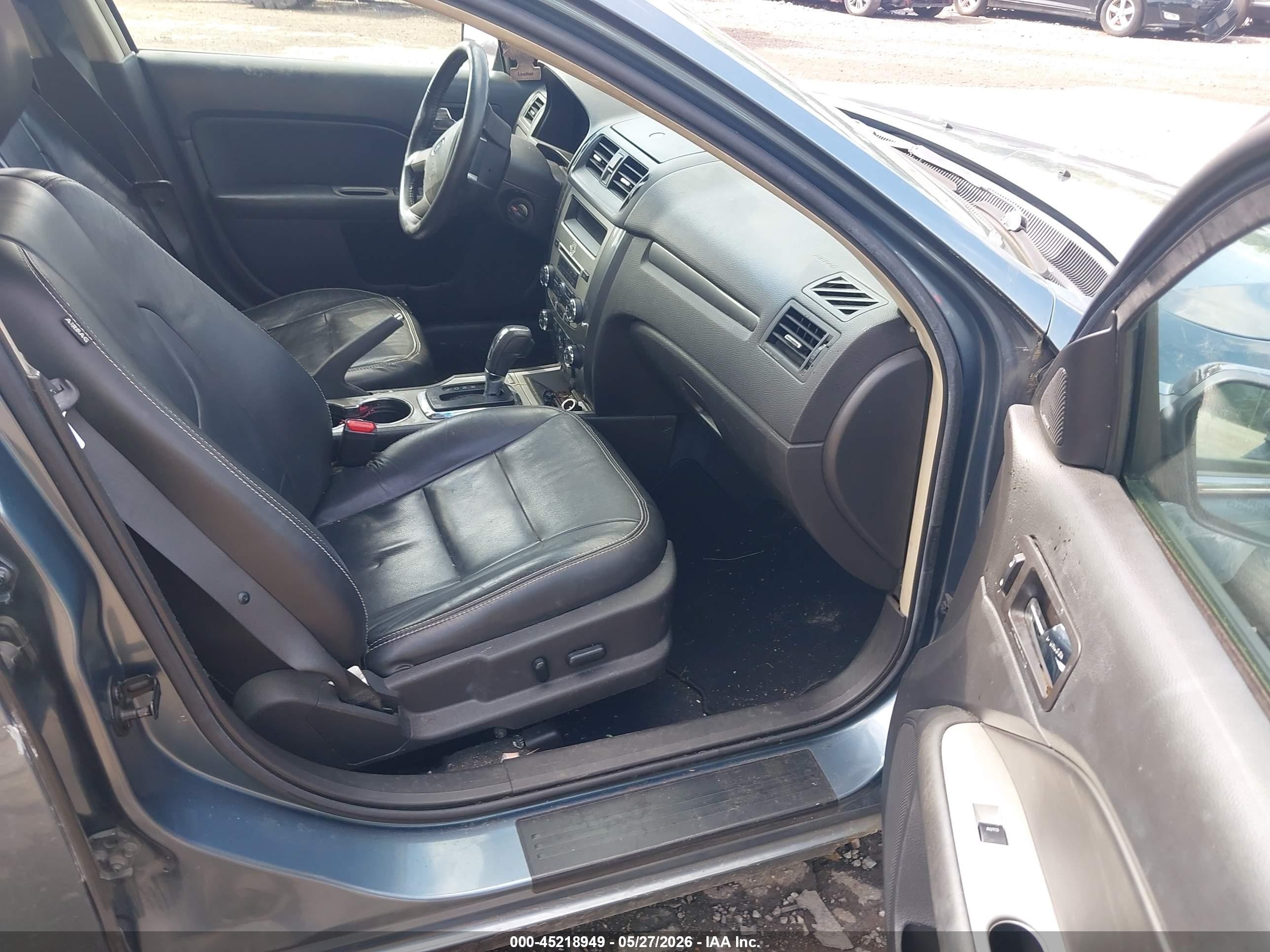 2012 Ford Fusion Sel Light Blue vin: 3FAHP0JA0CR221663
