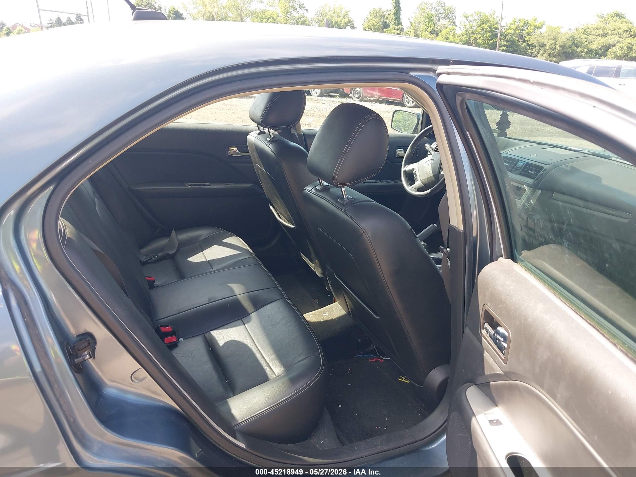 2012 Ford Fusion Sel Light Blue vin: 3FAHP0JA0CR221663