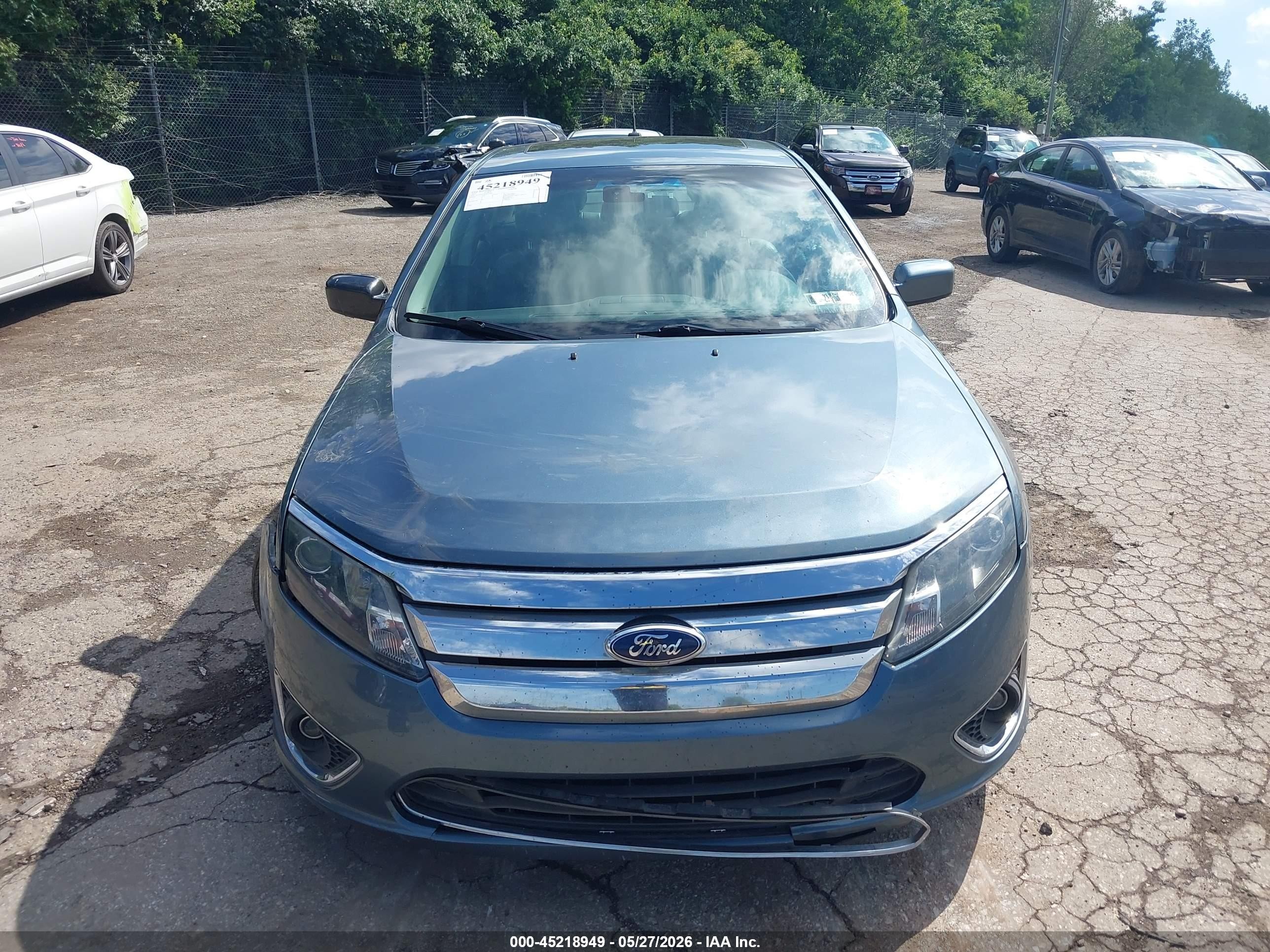 2012 Ford Fusion Sel Light Blue vin: 3FAHP0JA0CR221663