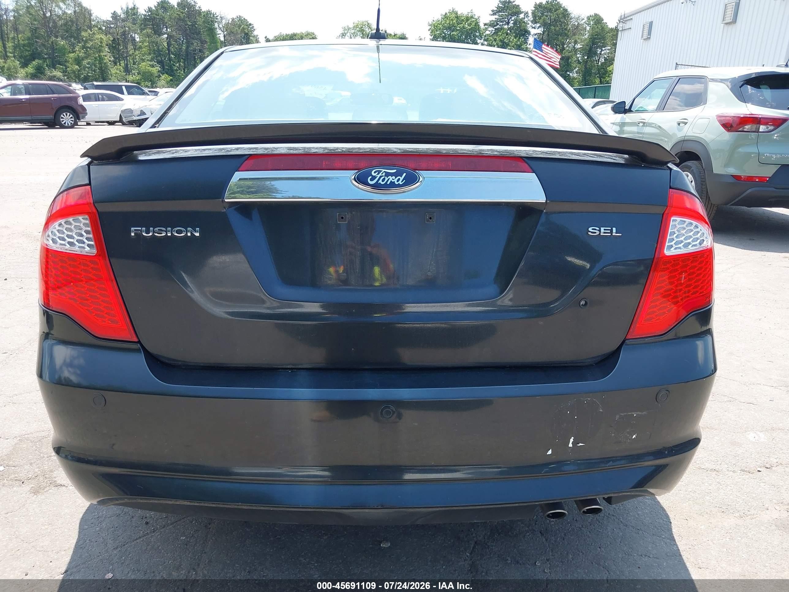 2012 Ford Fusion Sel Black vin: 3FAHP0JA0CR371465