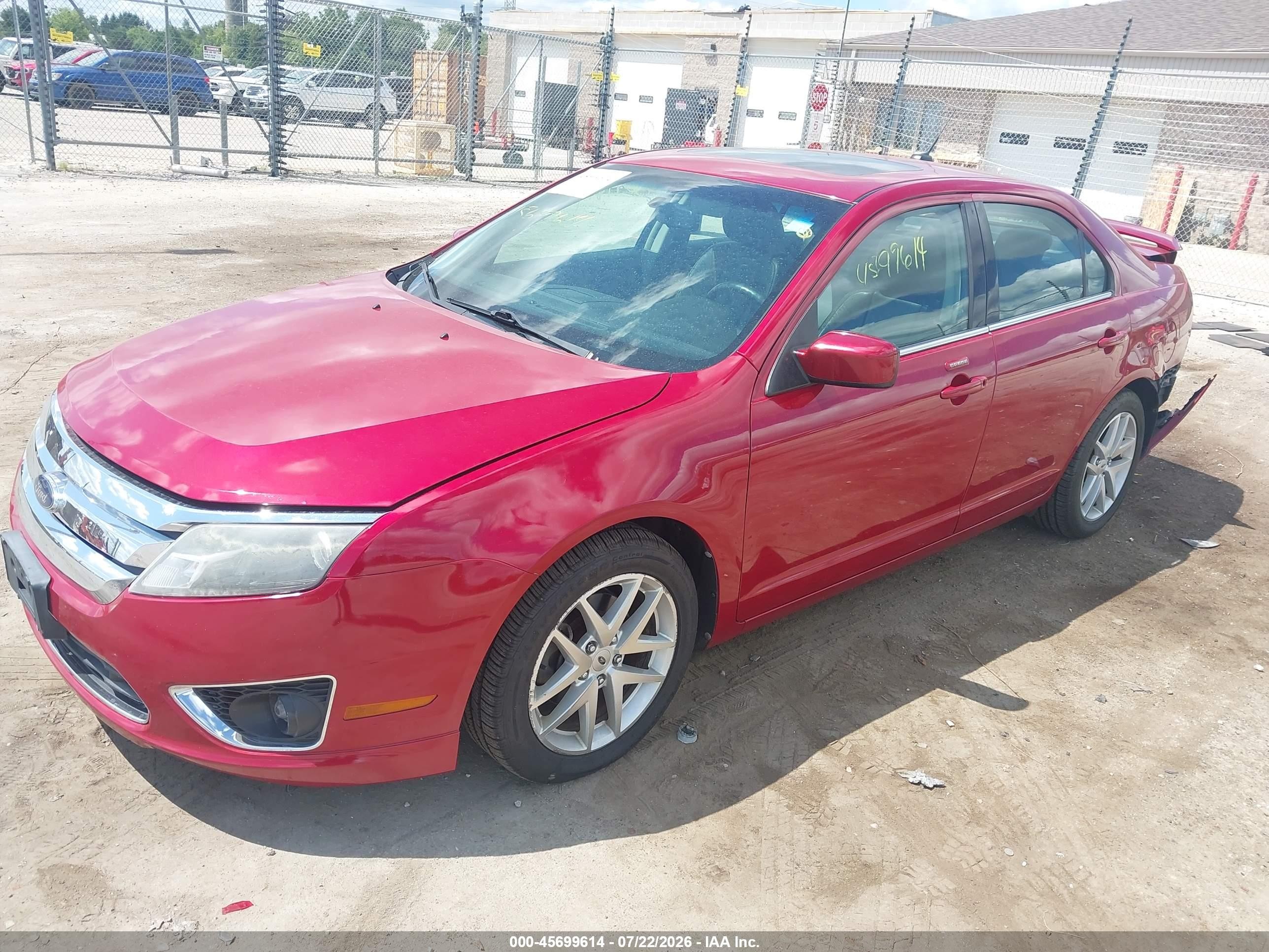 2010 Ford Fusion Sel Red vin: 3FAHP0JA1AR116045