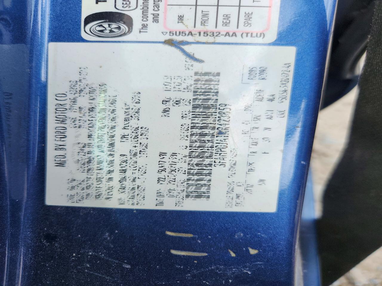 2010 Ford Fusion Sel Blue vin: 3FAHP0JA1AR423859
