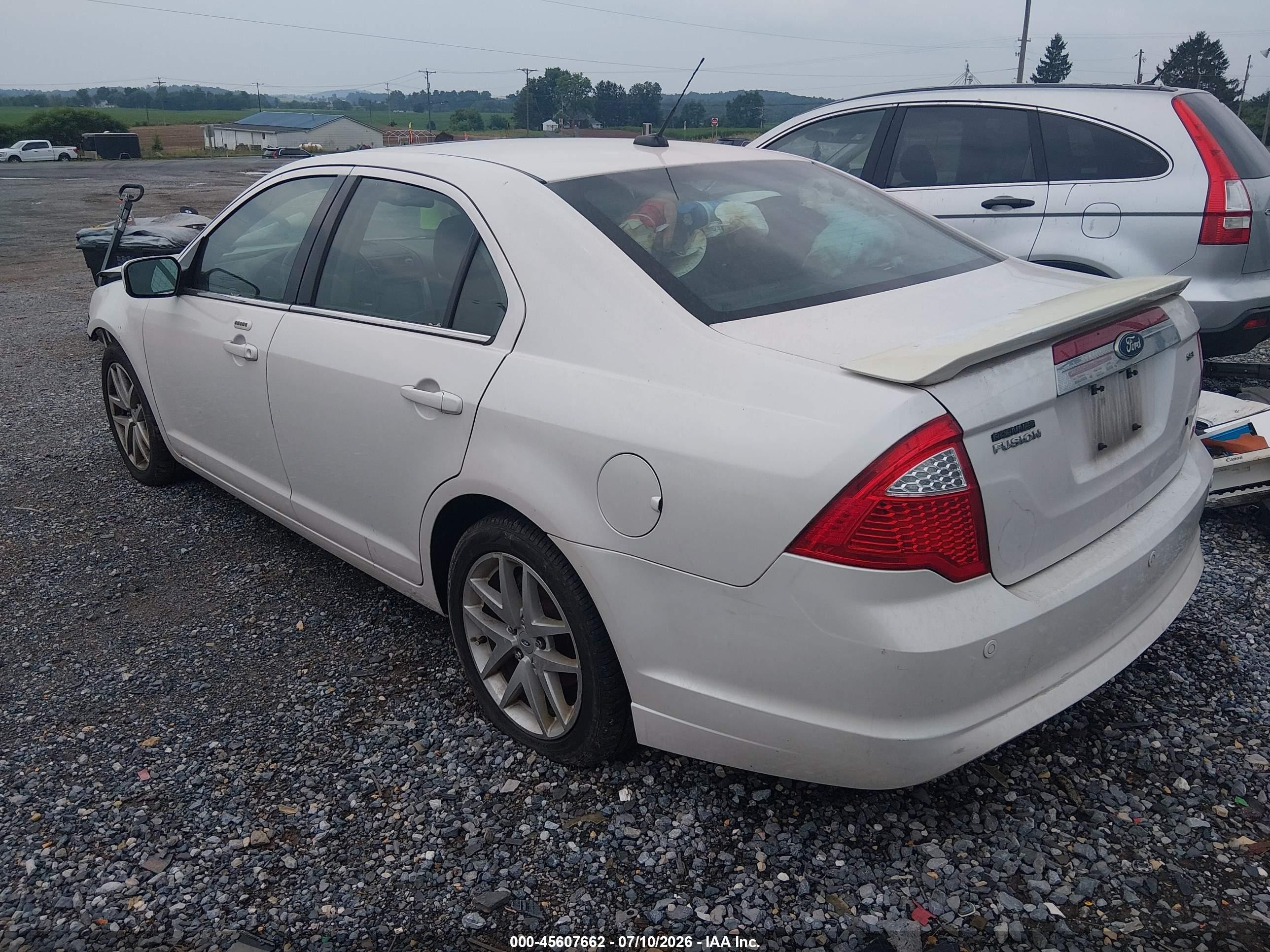 2011 Ford Fusion Sel White vin: 3FAHP0JA1BR118833
