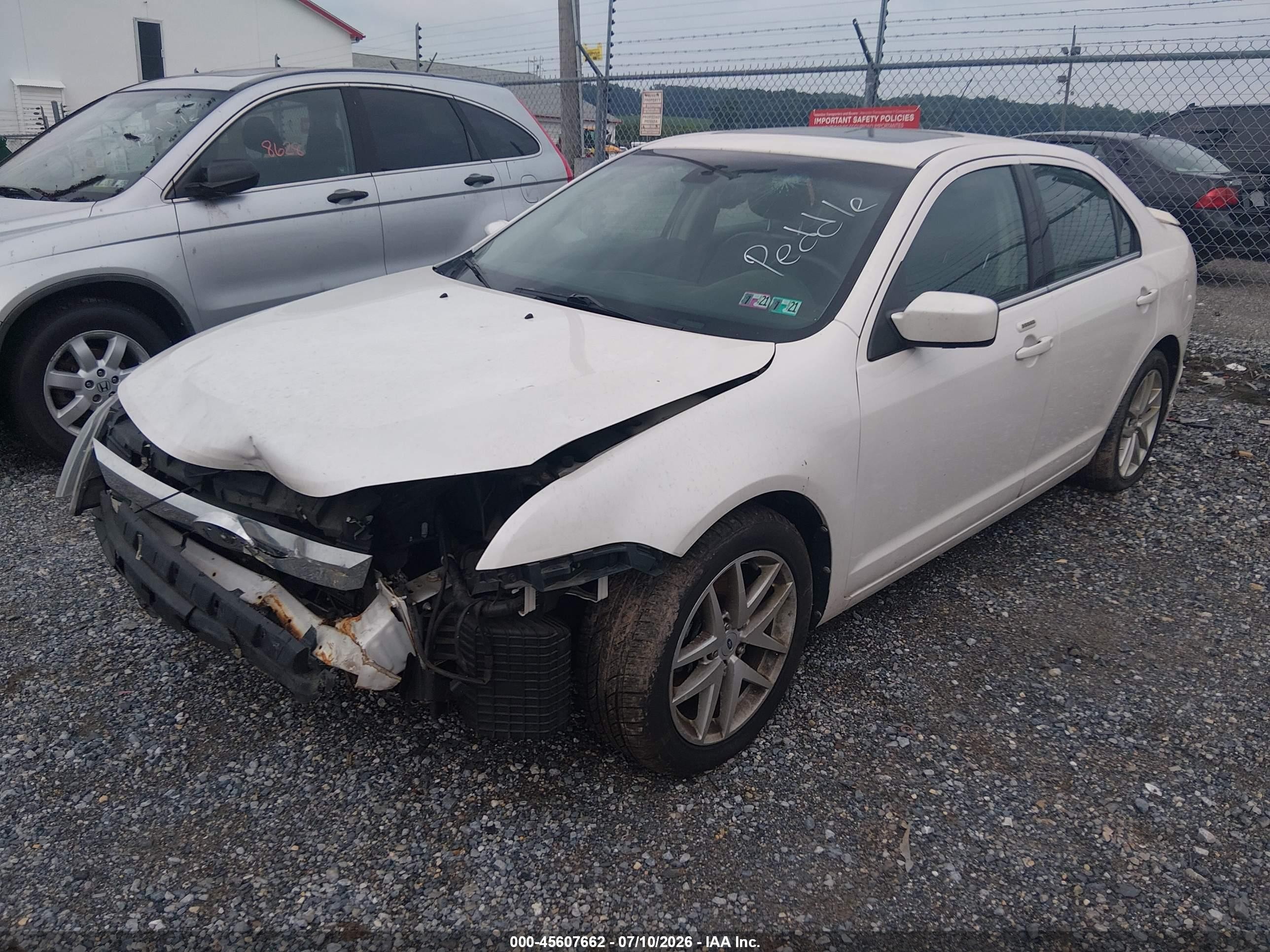 2011 Ford Fusion Sel White vin: 3FAHP0JA1BR118833