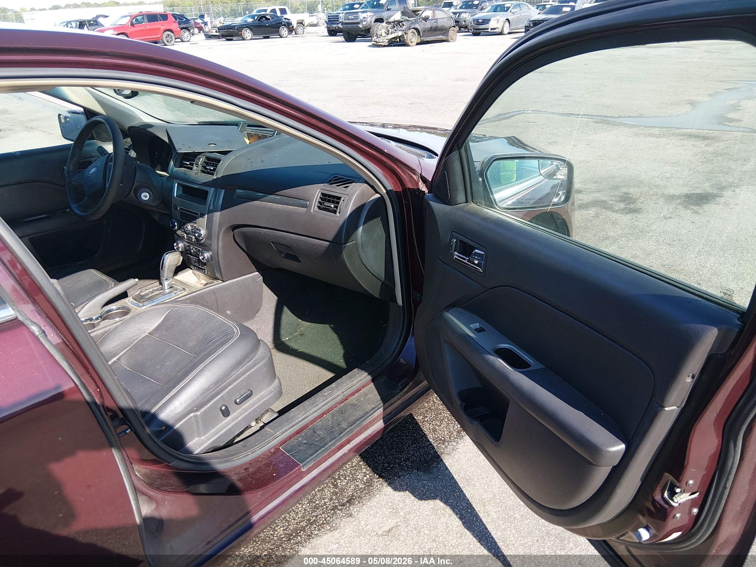 2011 Ford Fusion Sel Burgundy vin: 3FAHP0JA1BR243704