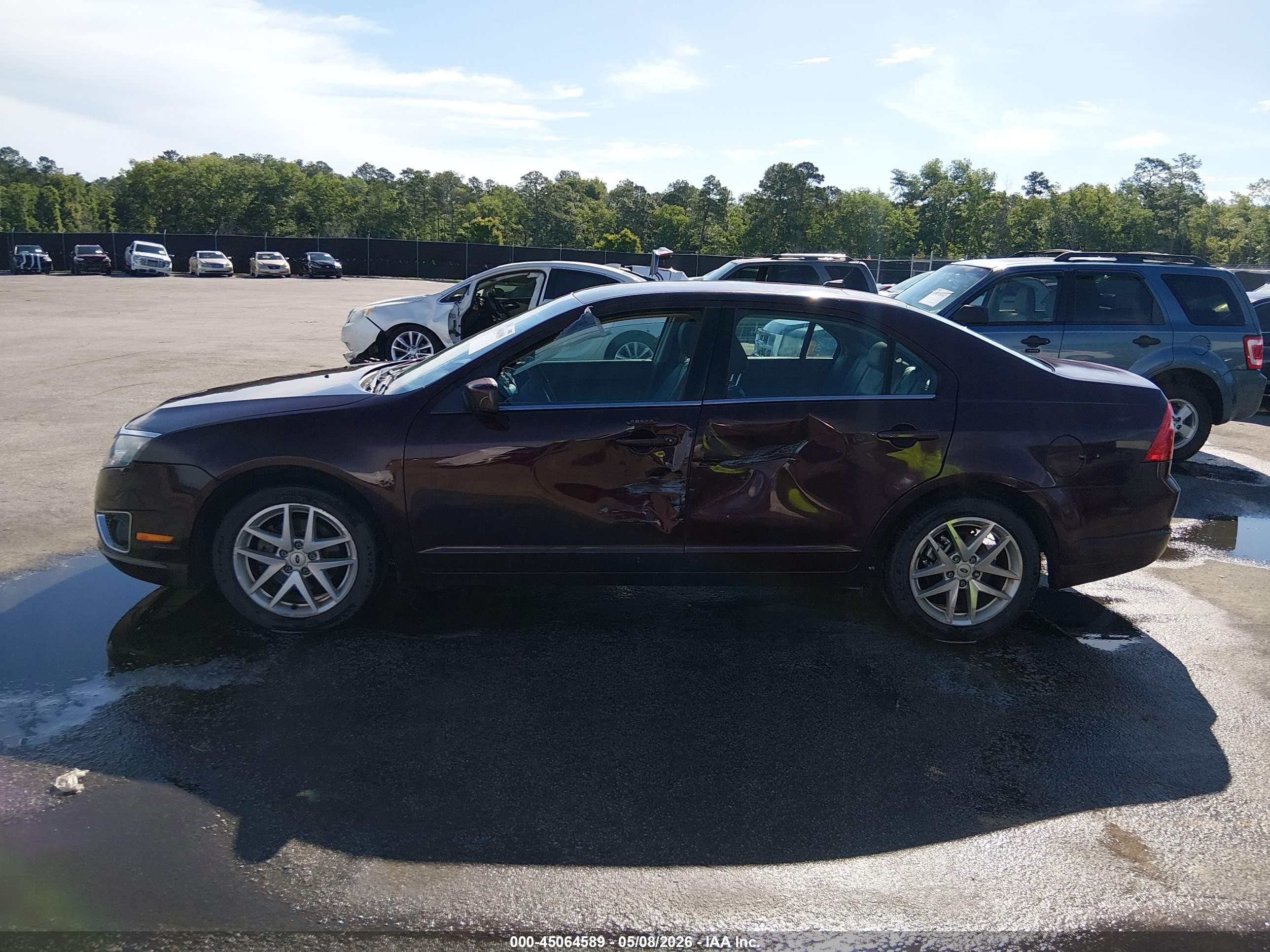 2011 Ford Fusion Sel Burgundy vin: 3FAHP0JA1BR243704