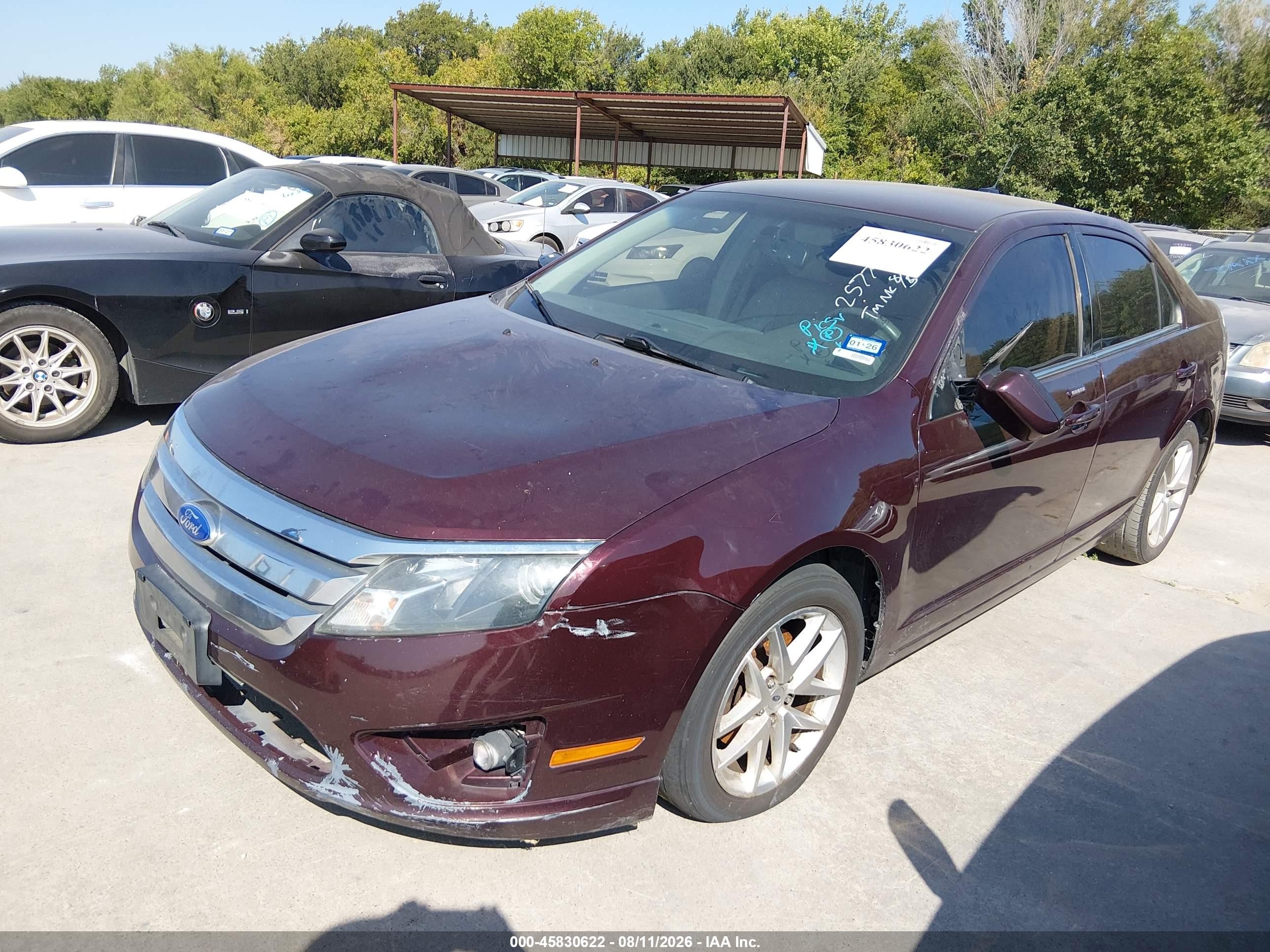 2011 Ford Fusion Sel Maroon vin: 3FAHP0JA1BR257795