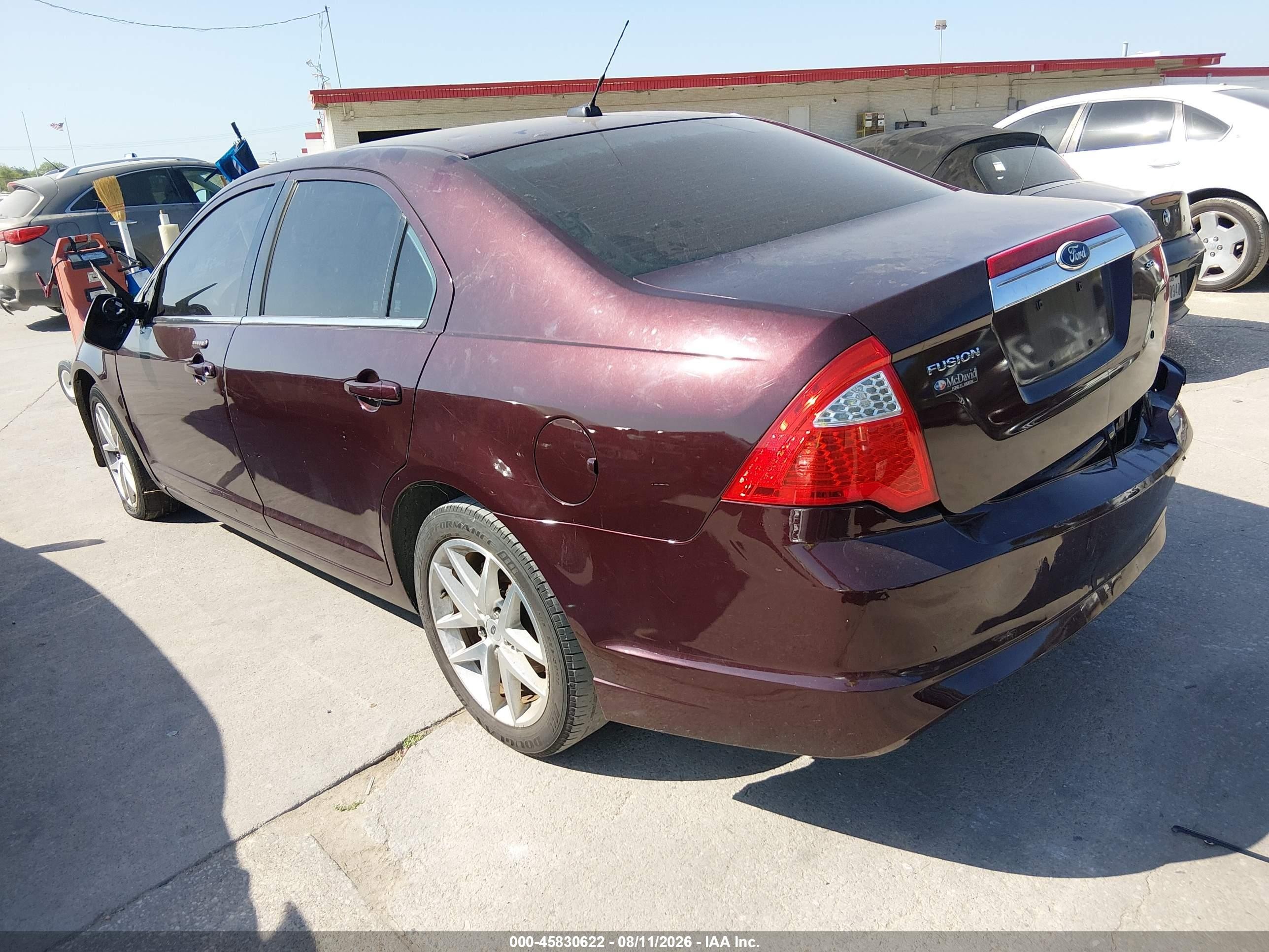 2011 Ford Fusion Sel Maroon vin: 3FAHP0JA1BR257795