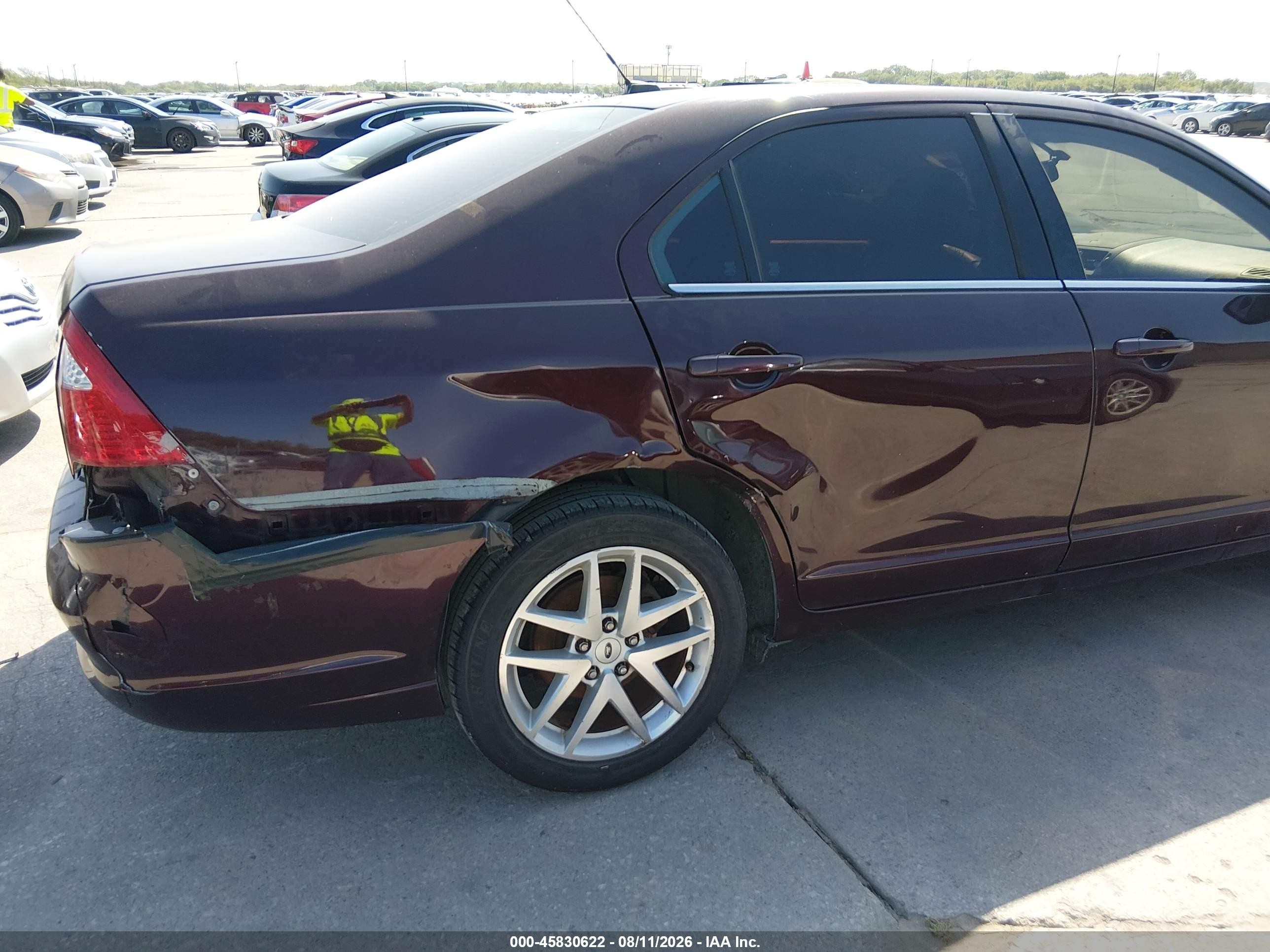 2011 Ford Fusion Sel Maroon vin: 3FAHP0JA1BR257795