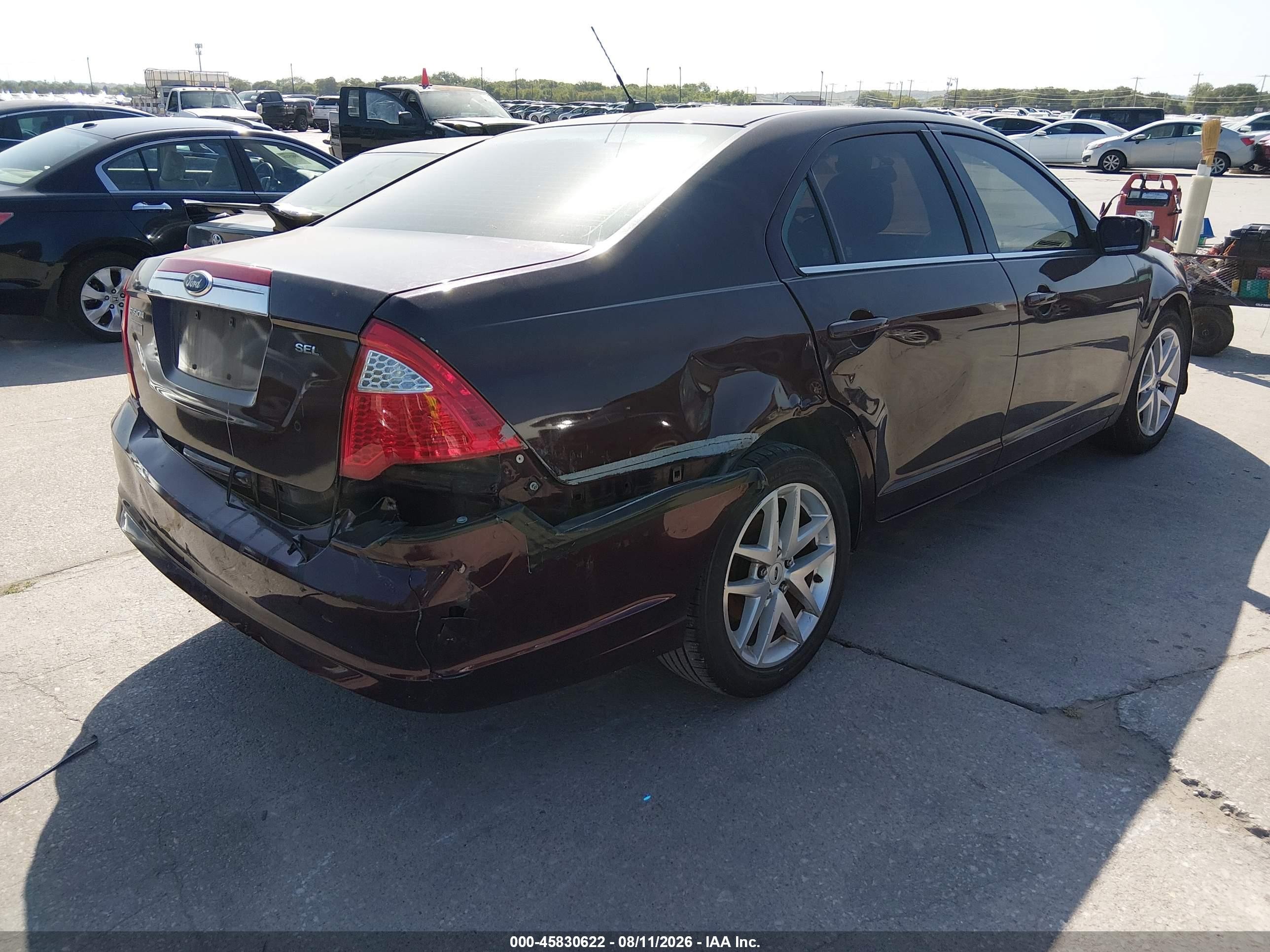 2011 Ford Fusion Sel Maroon vin: 3FAHP0JA1BR257795