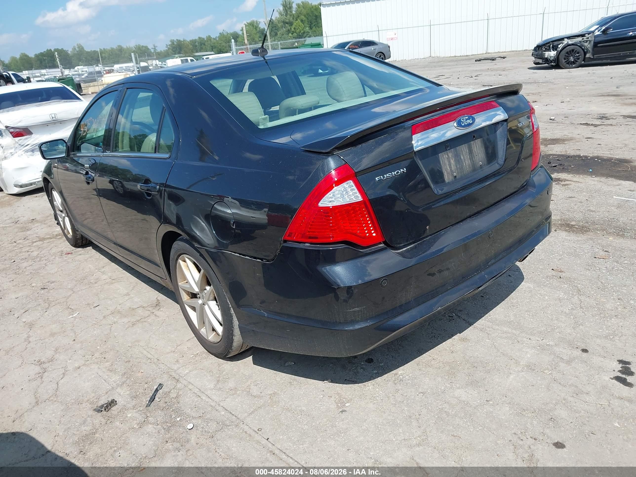 2011 Ford Fusion Sel Black vin: 3FAHP0JA1BR323889