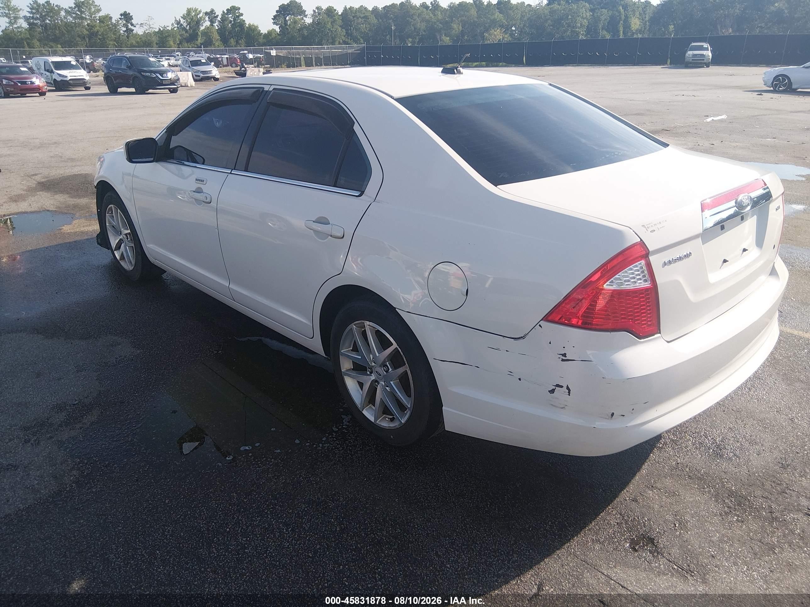 2010 Ford Fusion Sel White vin: 3FAHP0JA2AR340540