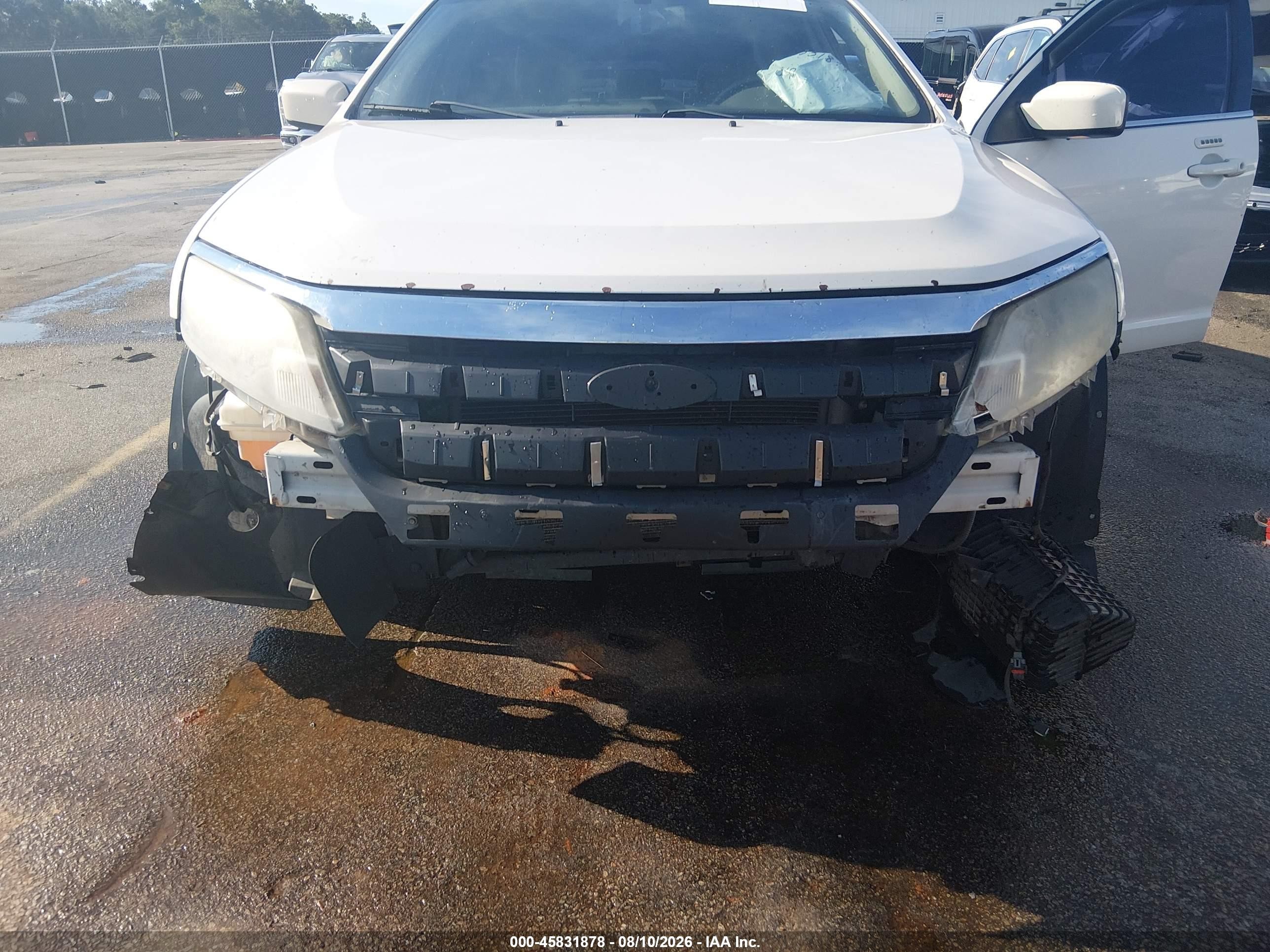 2010 Ford Fusion Sel White vin: 3FAHP0JA2AR340540