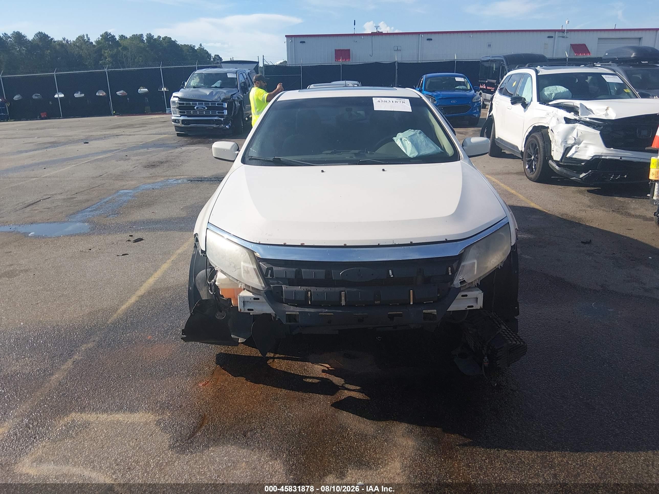 2010 Ford Fusion Sel White vin: 3FAHP0JA2AR340540
