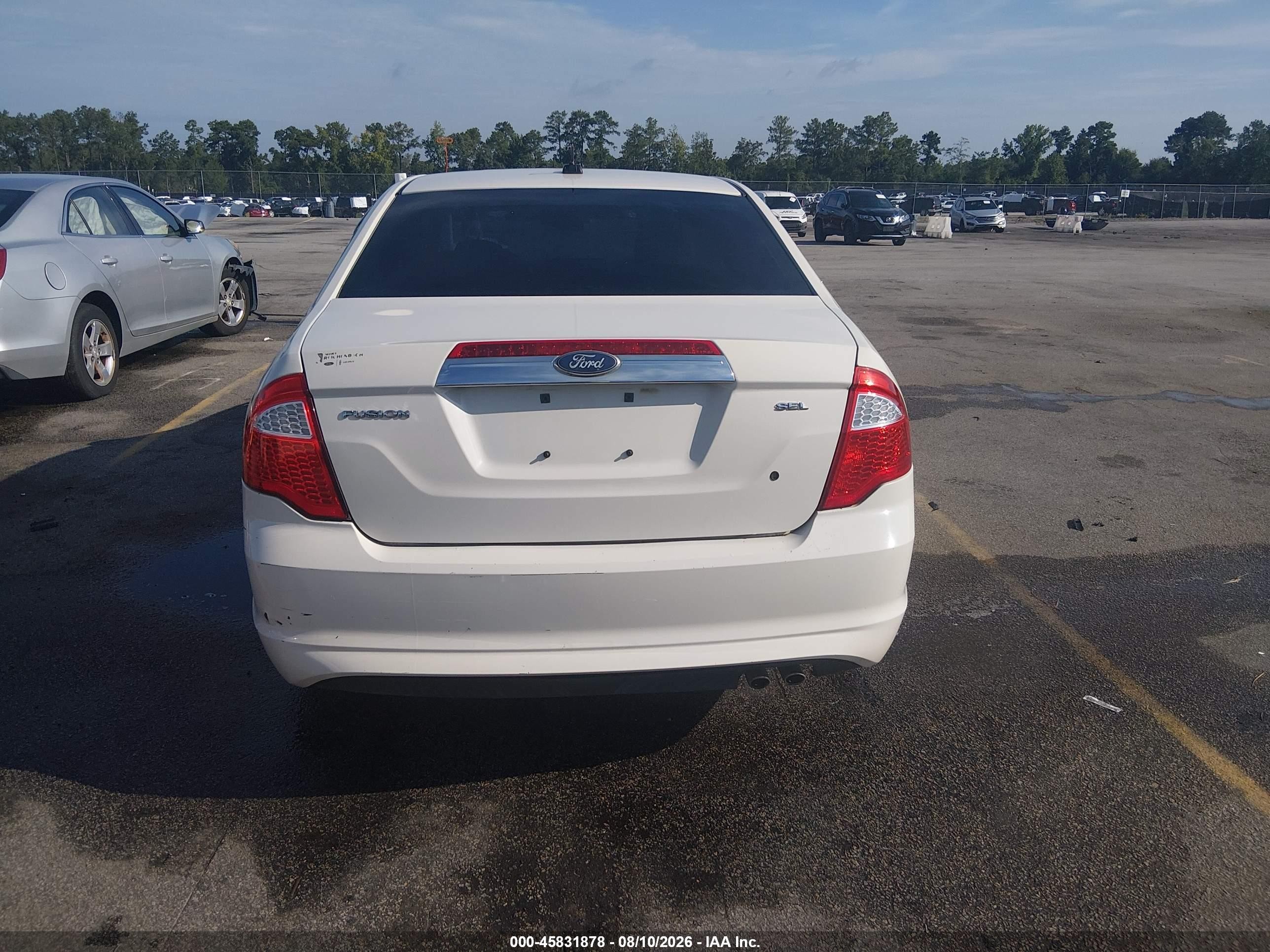 2010 Ford Fusion Sel White vin: 3FAHP0JA2AR340540