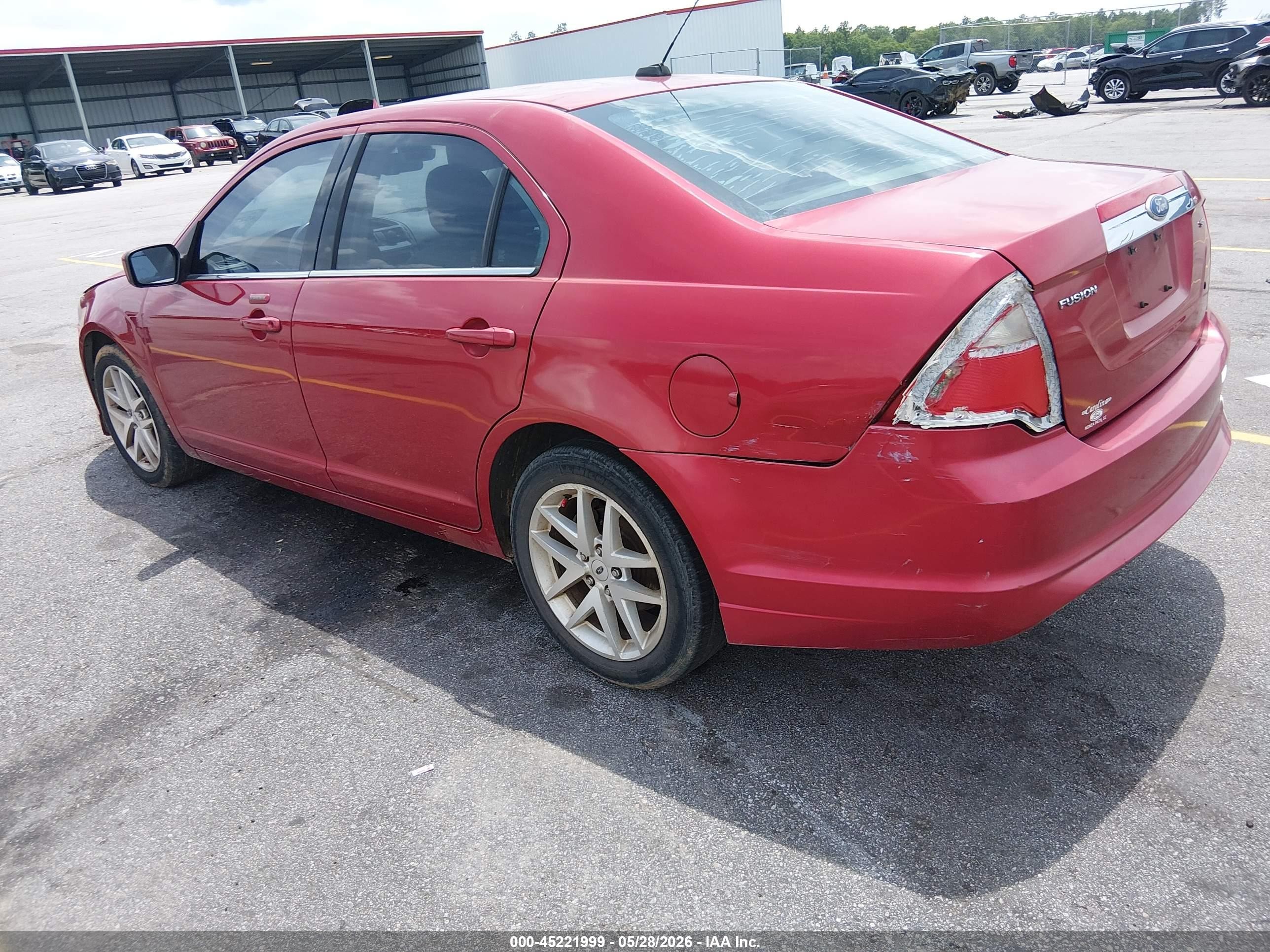 2010 Ford Fusion Sel Burgundy vin: 3FAHP0JA2AR378592
