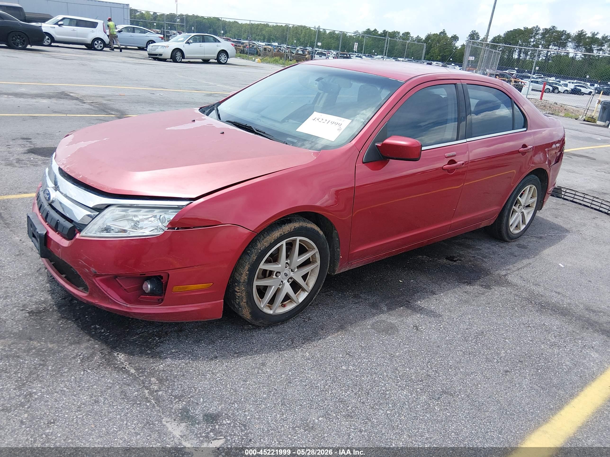 2010 Ford Fusion Sel Burgundy vin: 3FAHP0JA2AR378592