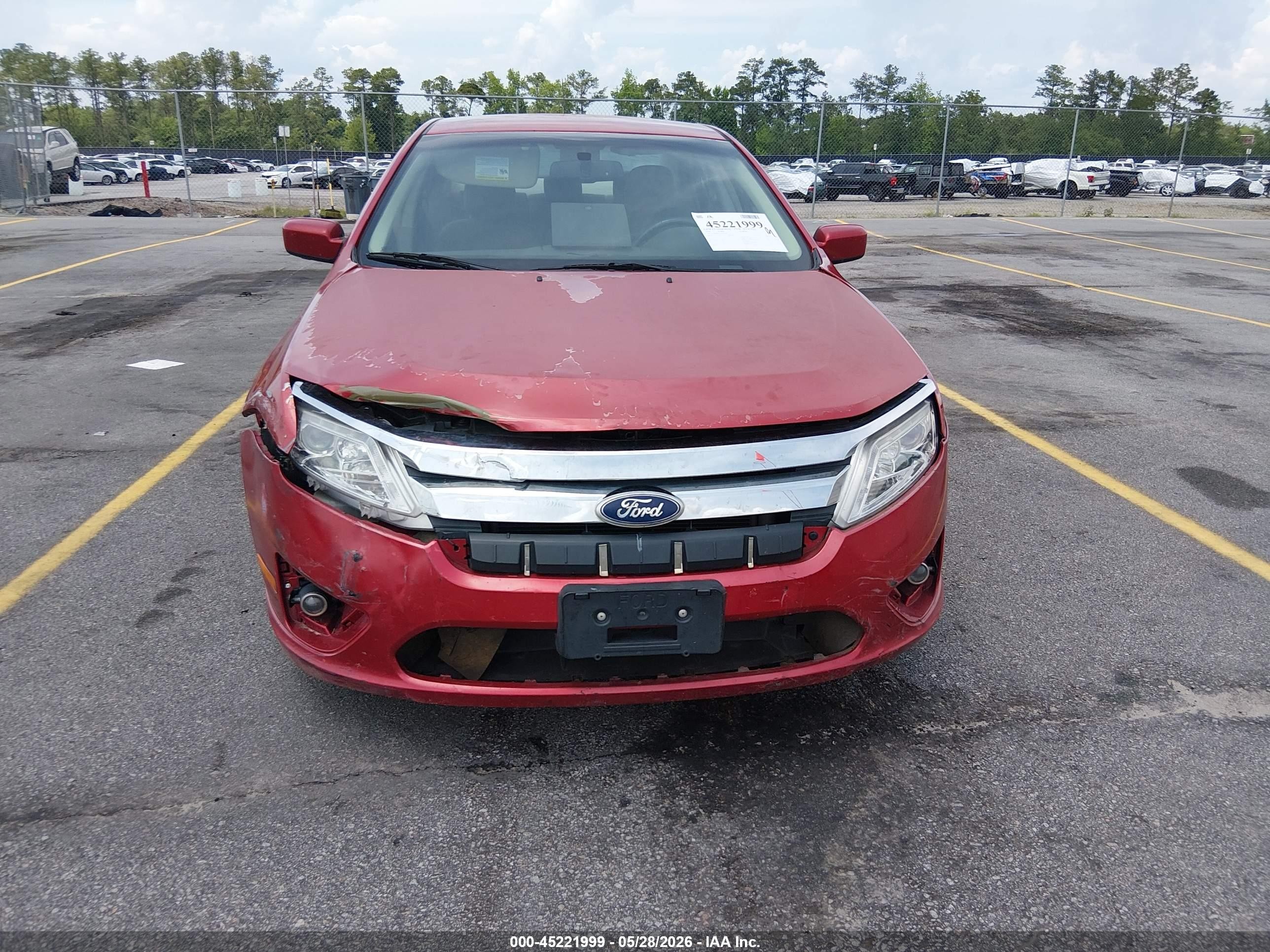 2010 Ford Fusion Sel Burgundy vin: 3FAHP0JA2AR378592