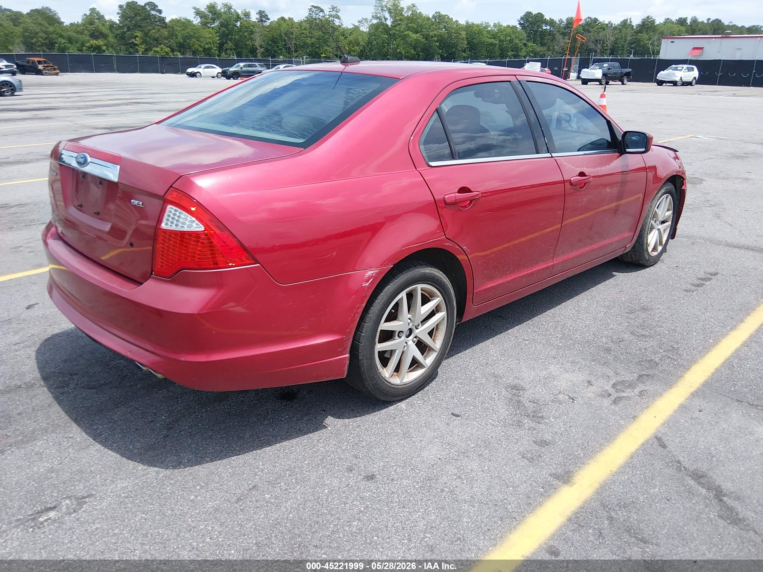 2010 Ford Fusion Sel Burgundy vin: 3FAHP0JA2AR378592