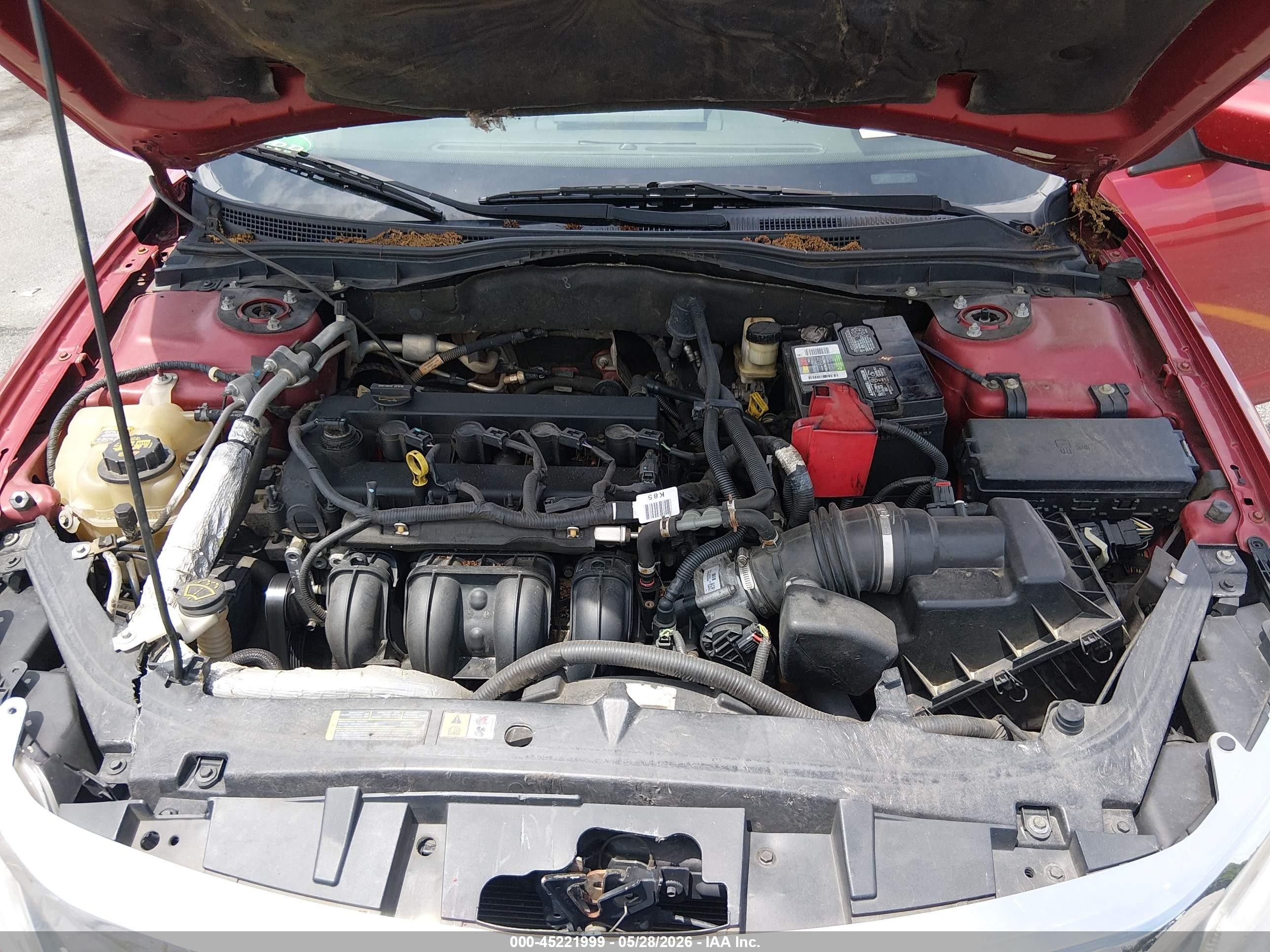 2010 Ford Fusion Sel Burgundy vin: 3FAHP0JA2AR378592