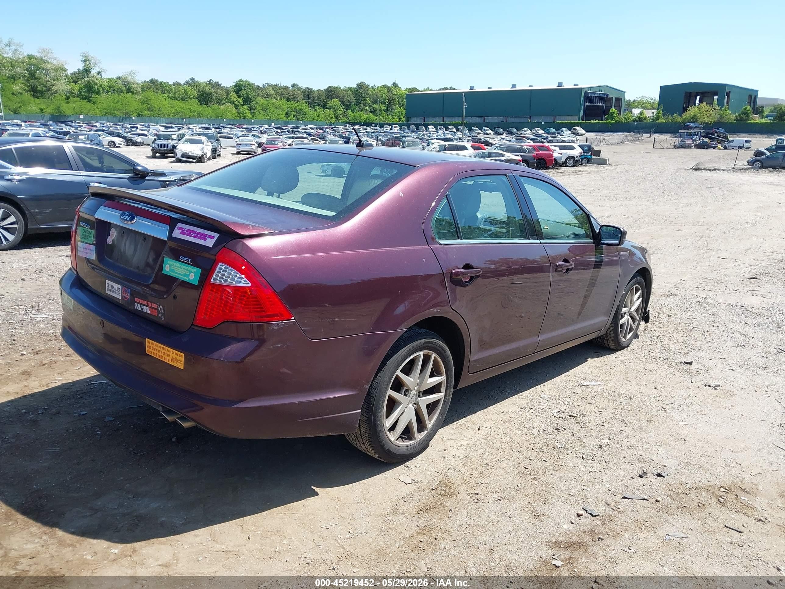 2011 Ford Fusion Sel Maroon vin: 3FAHP0JA2BR323898