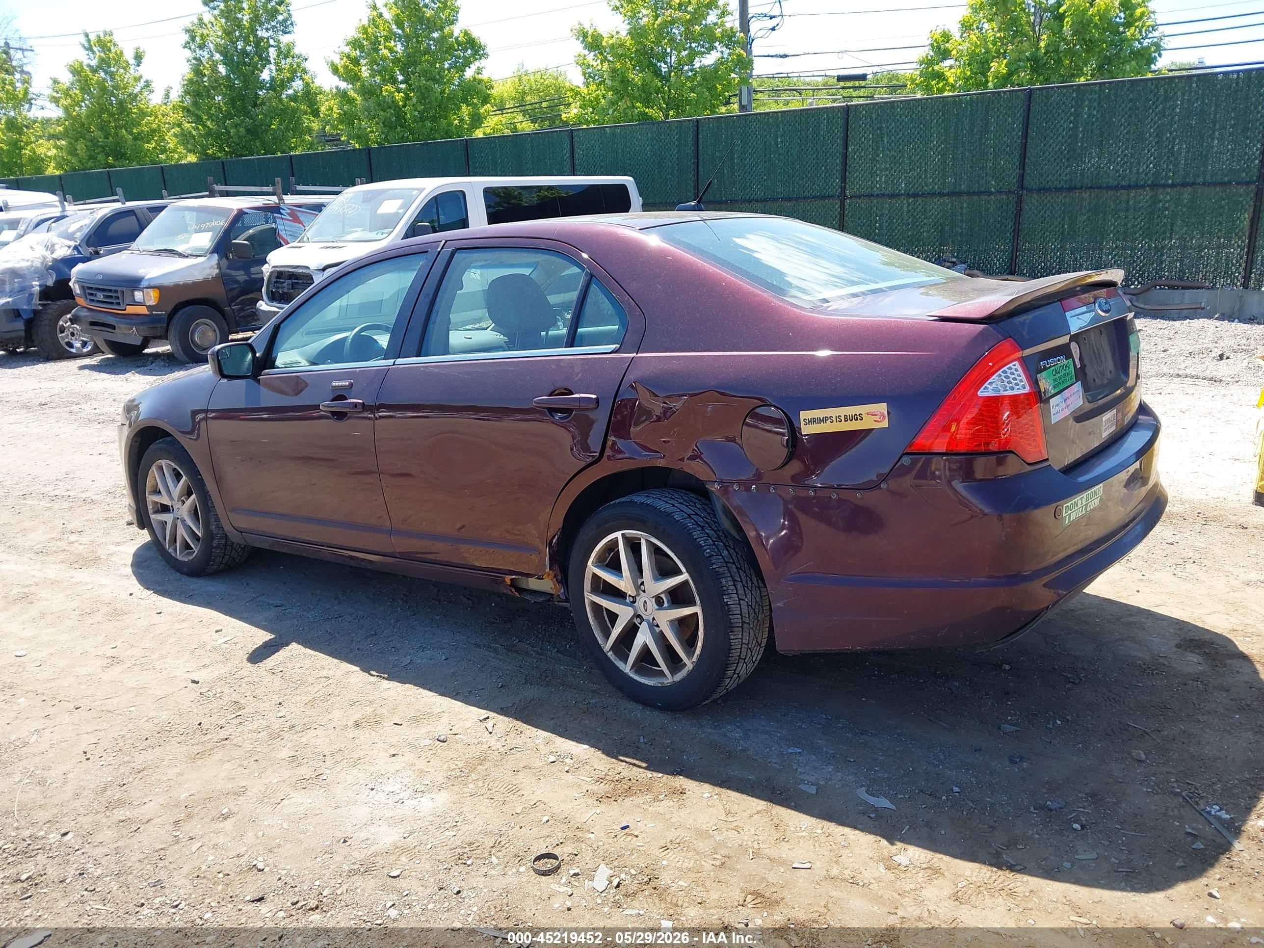 2011 Ford Fusion Sel Maroon vin: 3FAHP0JA2BR323898