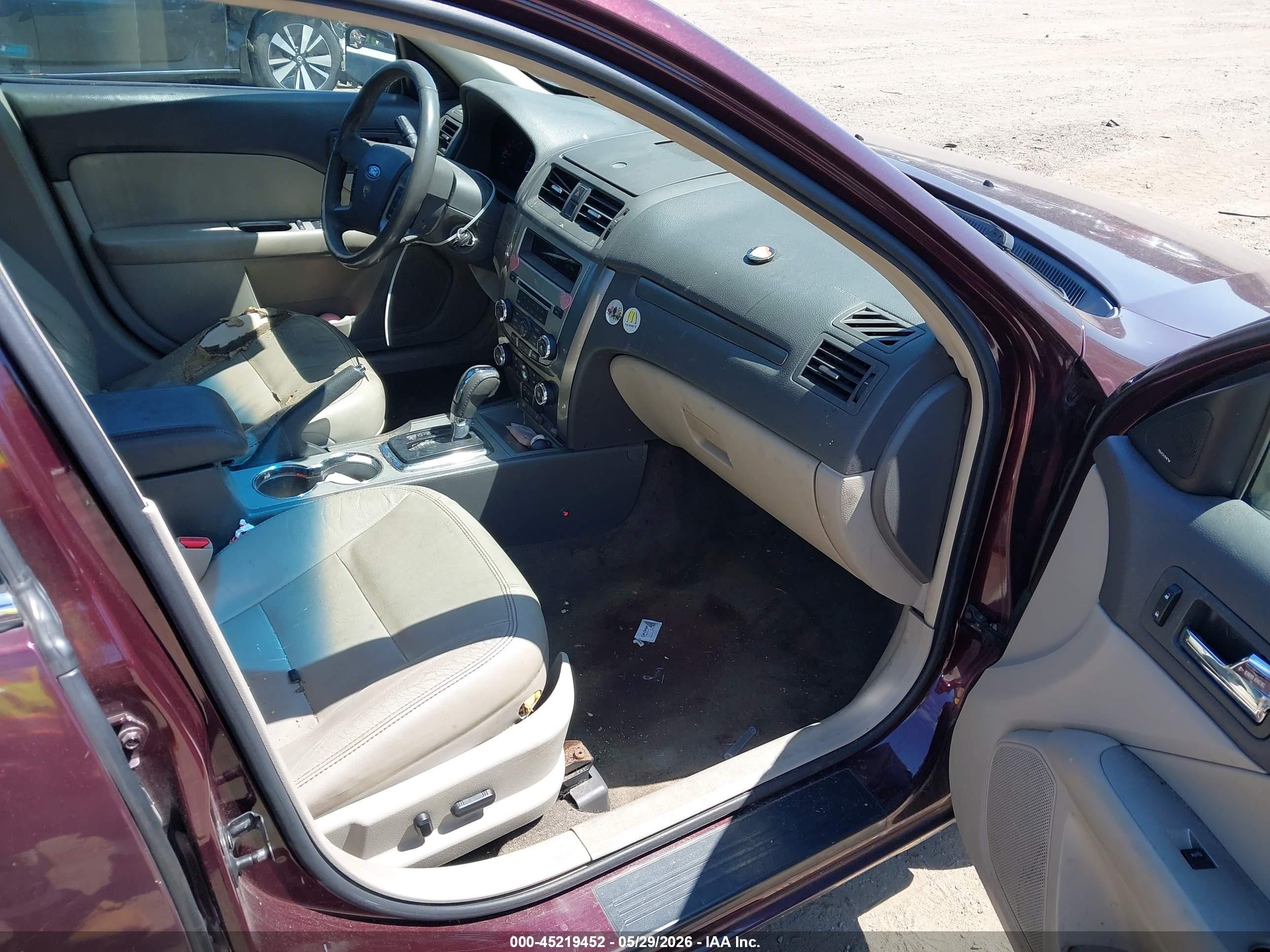 2011 Ford Fusion Sel Maroon vin: 3FAHP0JA2BR323898