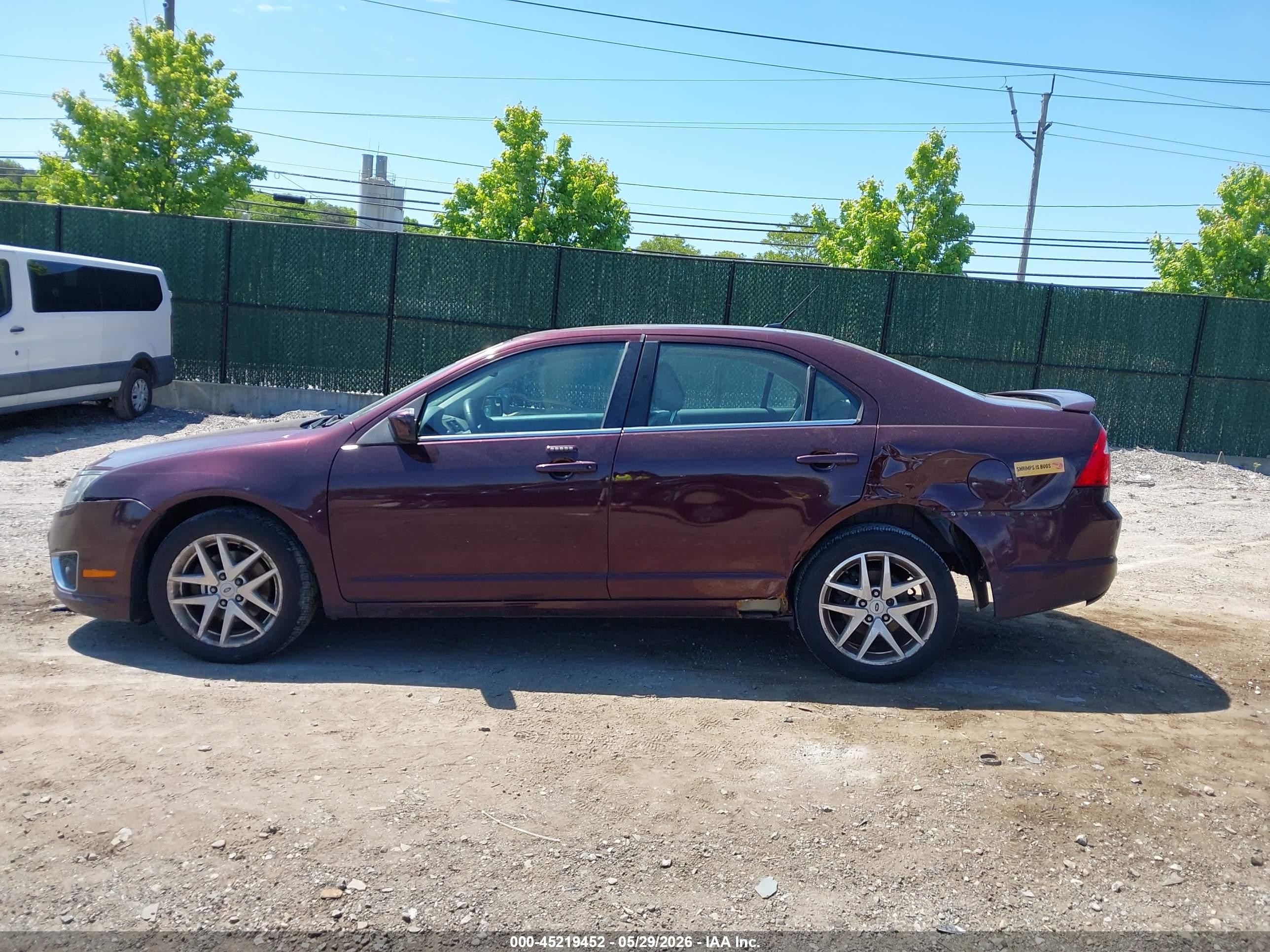 2011 Ford Fusion Sel Maroon vin: 3FAHP0JA2BR323898