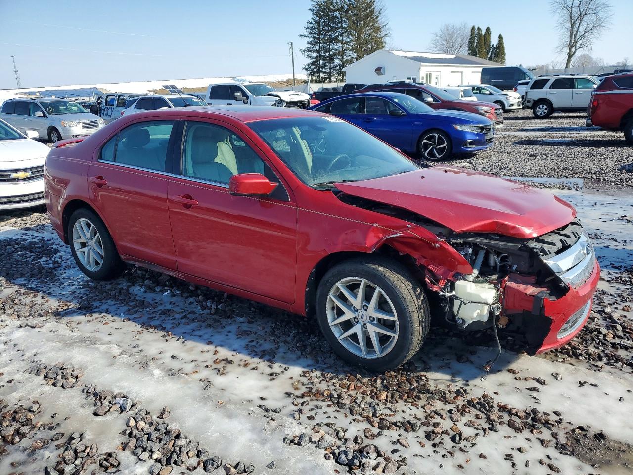2012 Ford Fusion Sel Red vin: 3FAHP0JA2CR180937