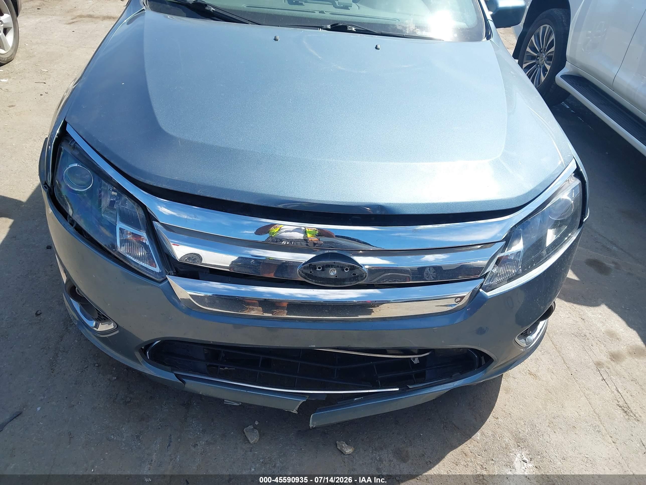 2012 Ford Fusion Sel Teal vin: 3FAHP0JA2CR184633