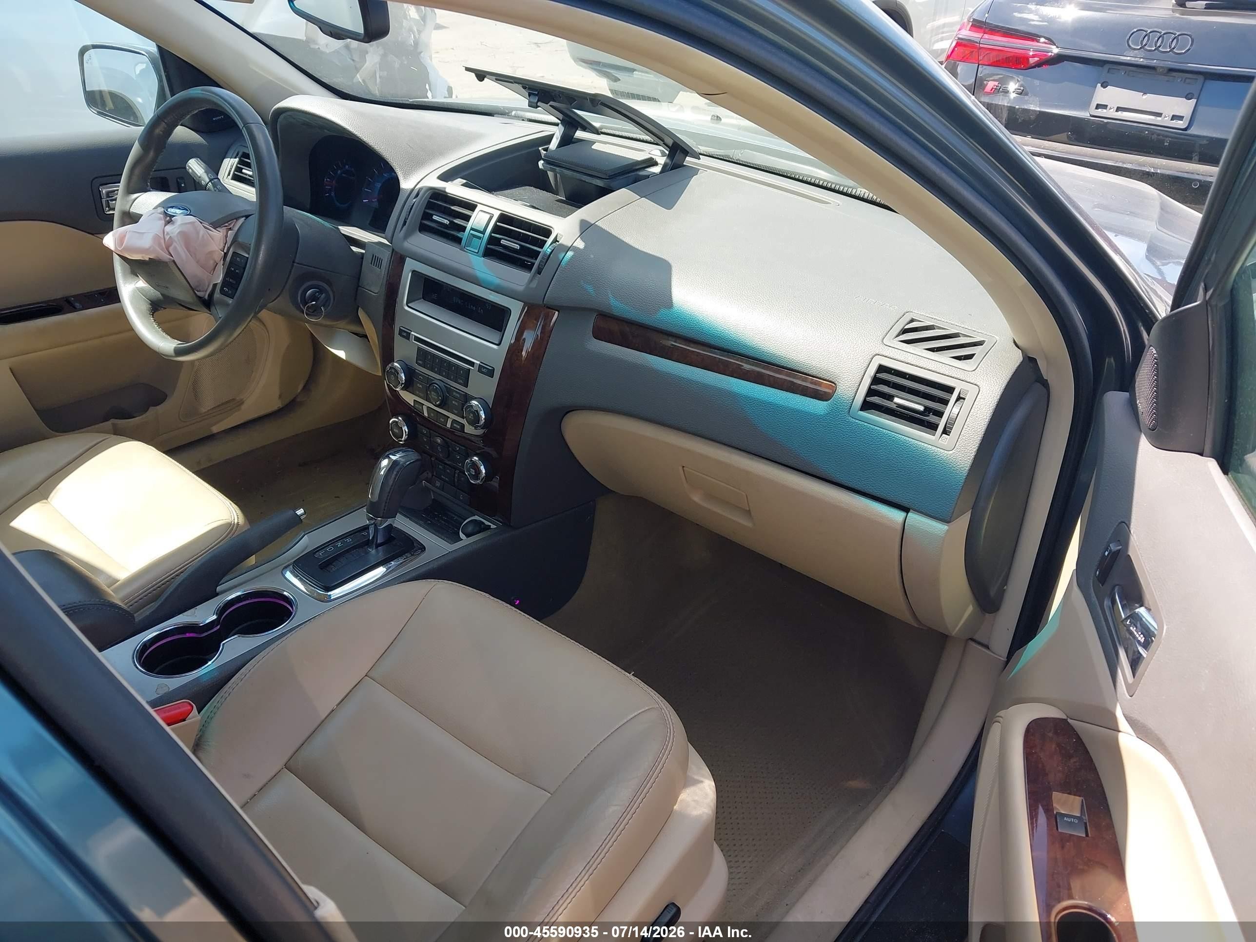 2012 Ford Fusion Sel Teal vin: 3FAHP0JA2CR184633