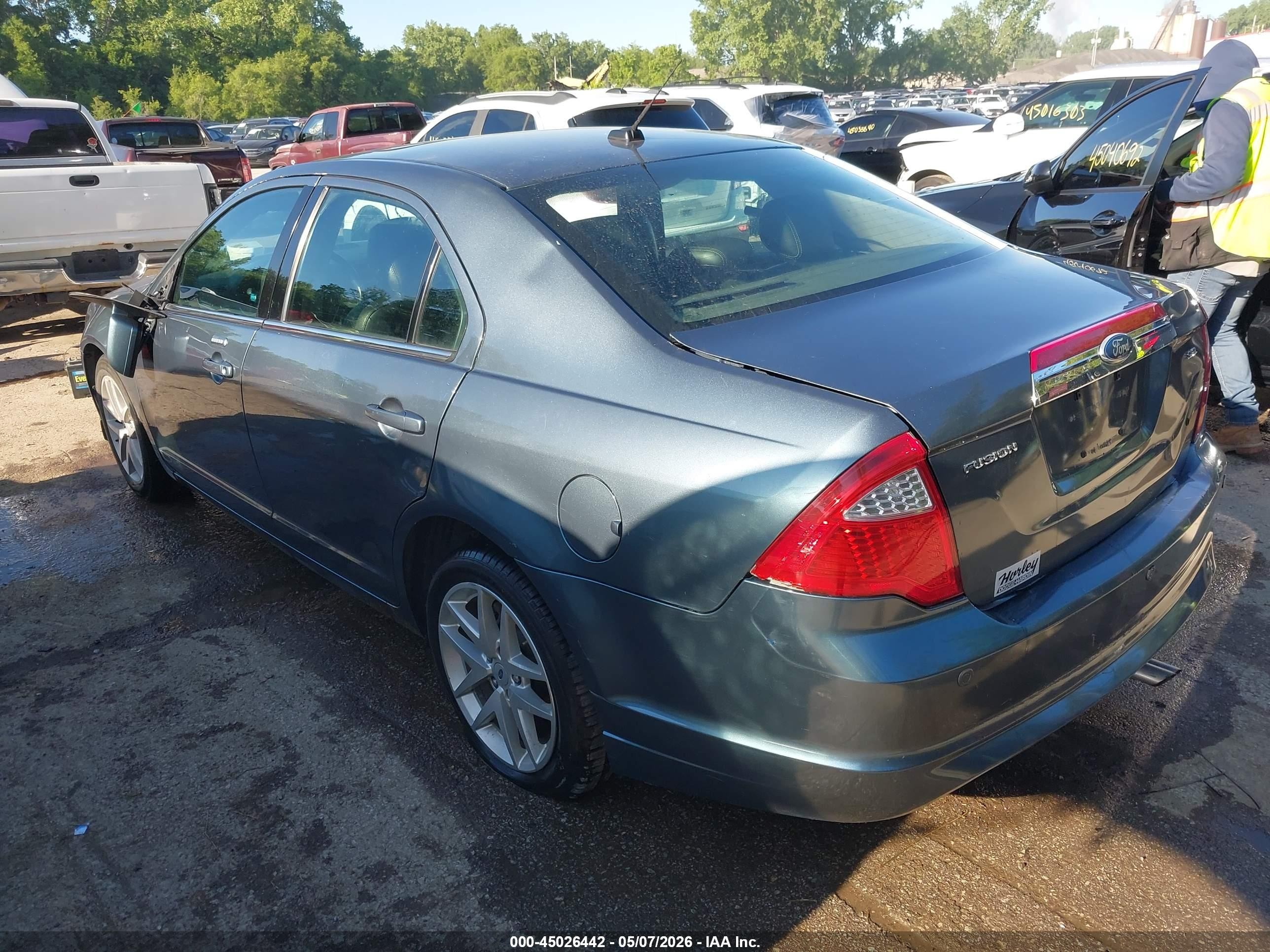 2012 Ford Fusion Sel Teal vin: 3FAHP0JA2CR236665