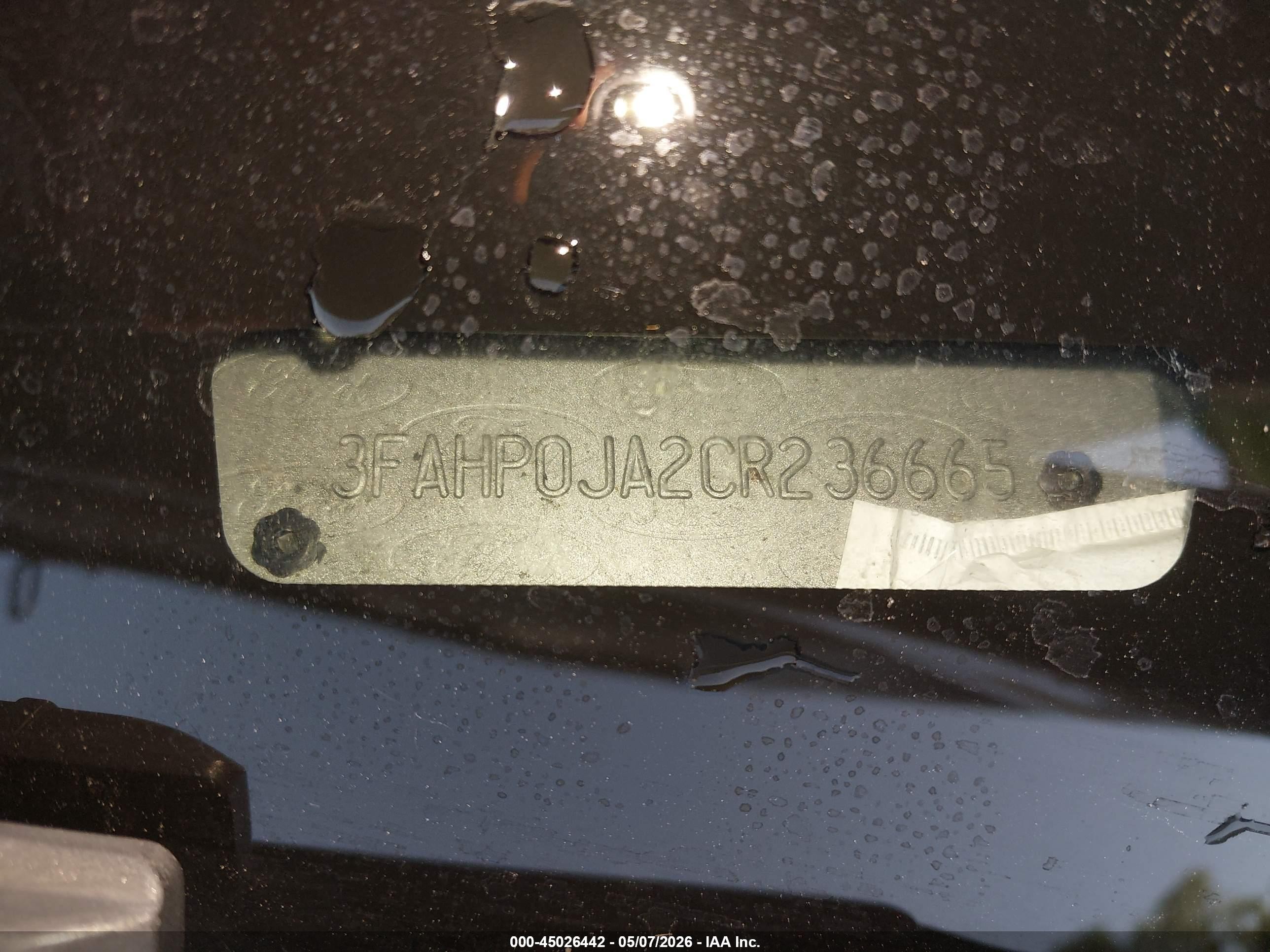 2012 Ford Fusion Sel Teal vin: 3FAHP0JA2CR236665