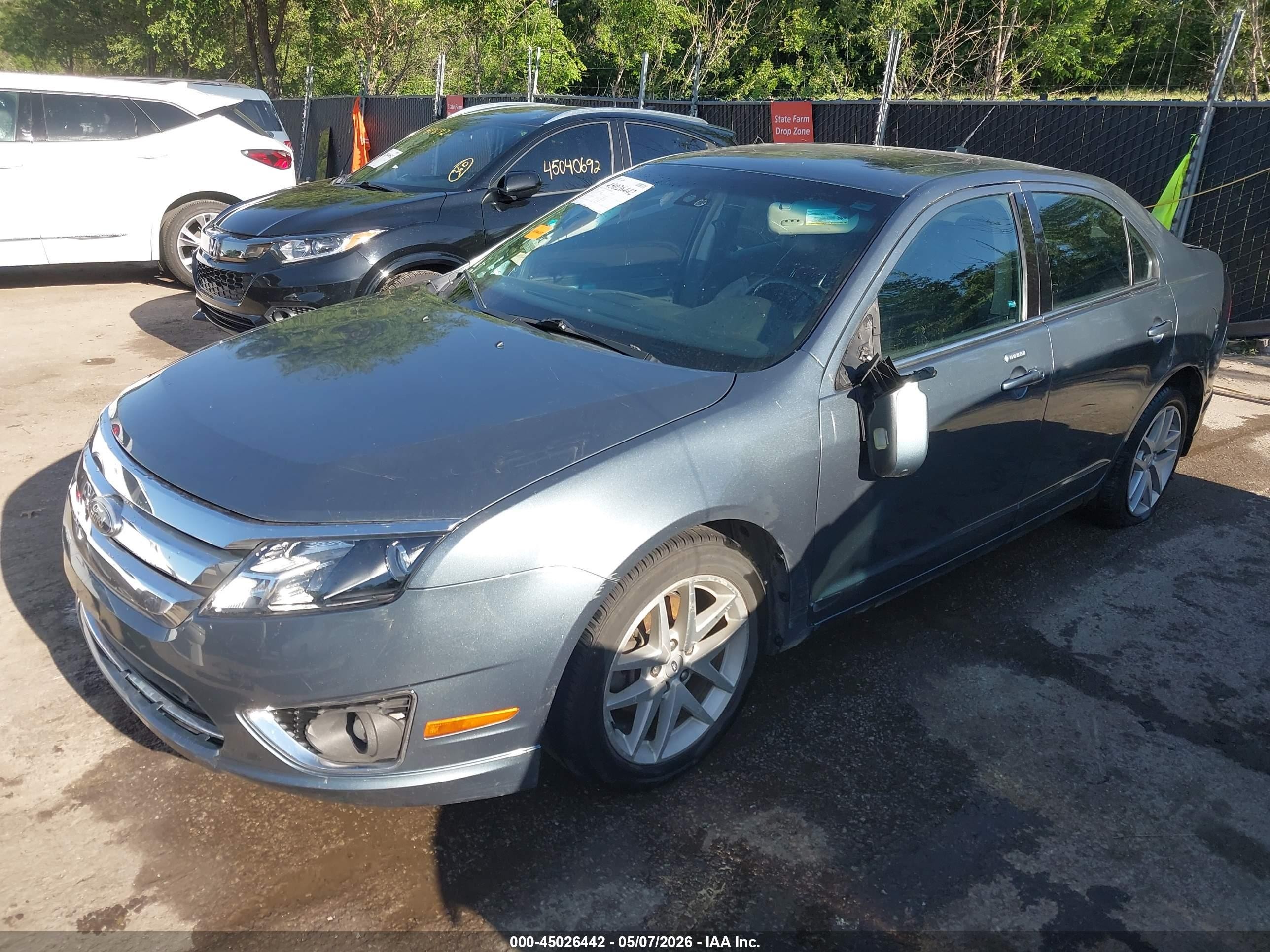 2012 Ford Fusion Sel Teal vin: 3FAHP0JA2CR236665
