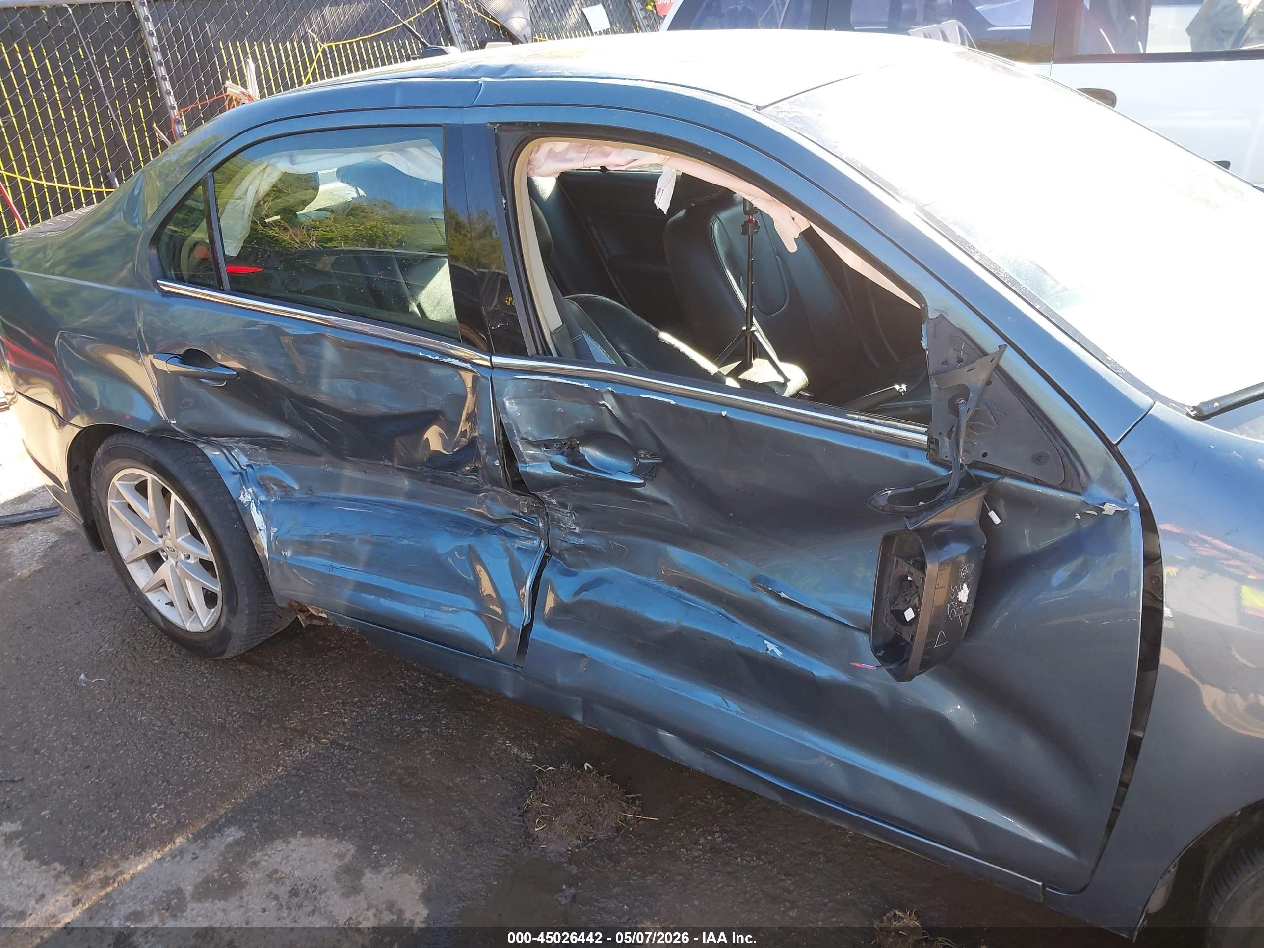 2012 Ford Fusion Sel Teal vin: 3FAHP0JA2CR236665