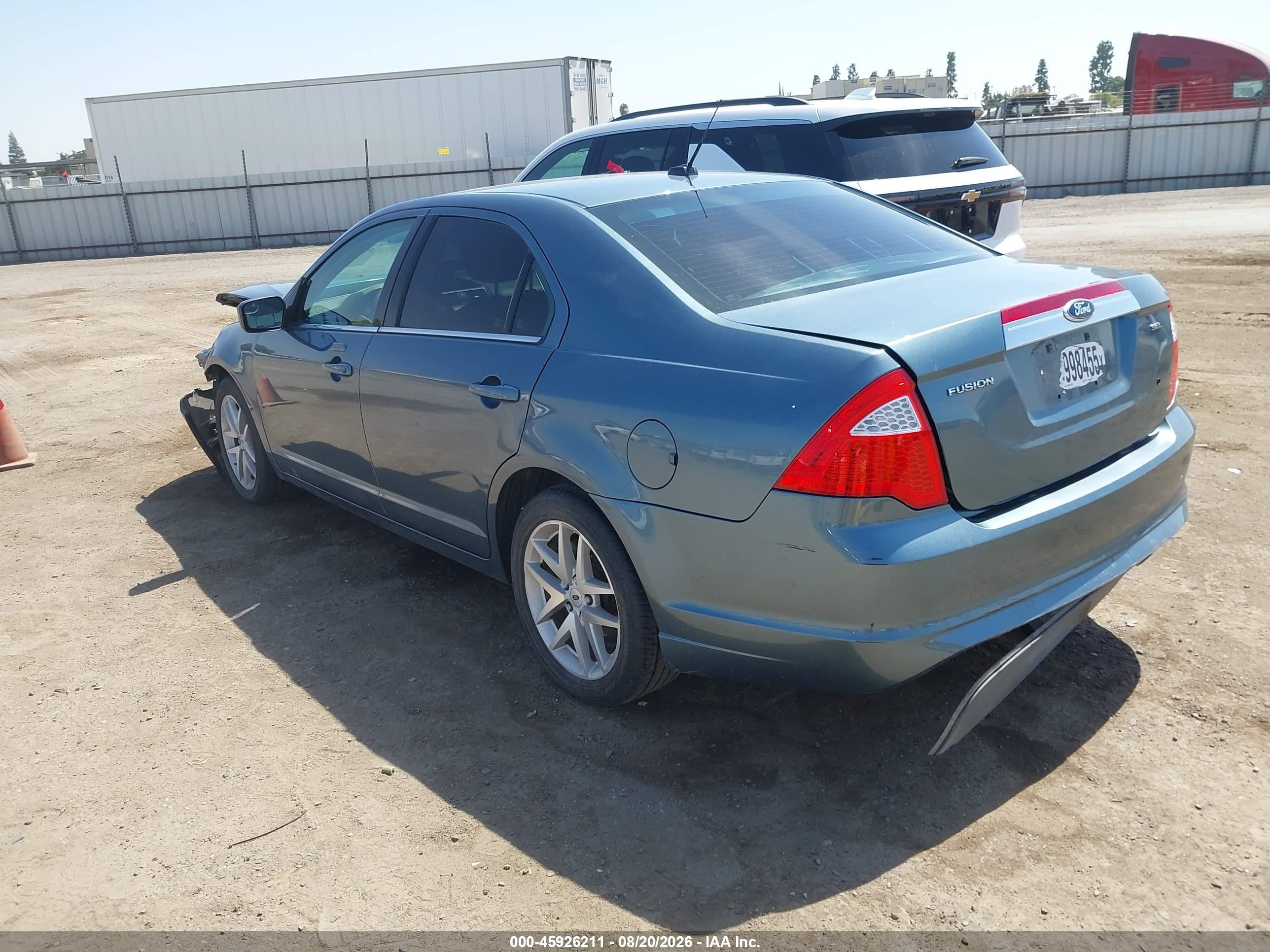 2012 Ford Fusion Sel Blue vin: 3FAHP0JA2CR291990