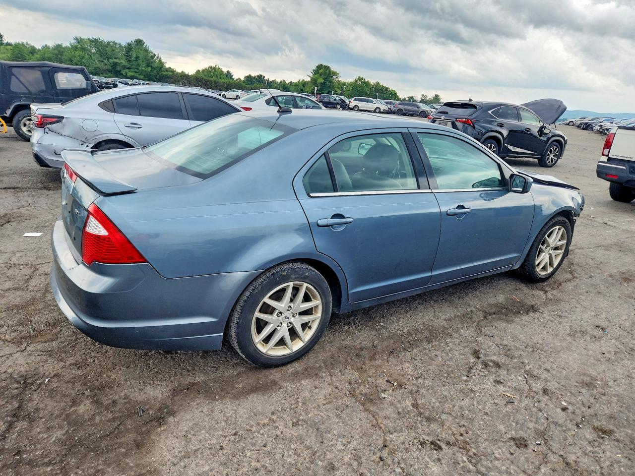 2012 Ford Fusion Sel Blue vin: 3FAHP0JA2CR371385