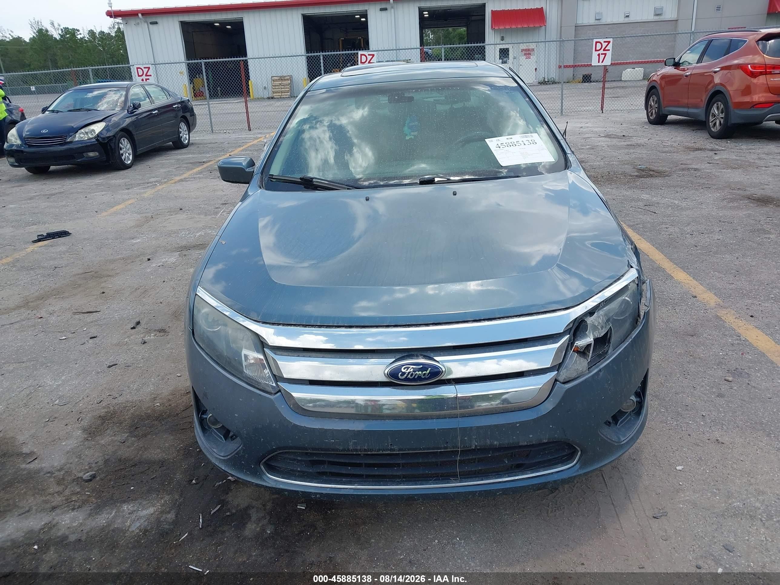 2012 Ford Fusion Sel Light Blue vin: 3FAHP0JA2CR386954