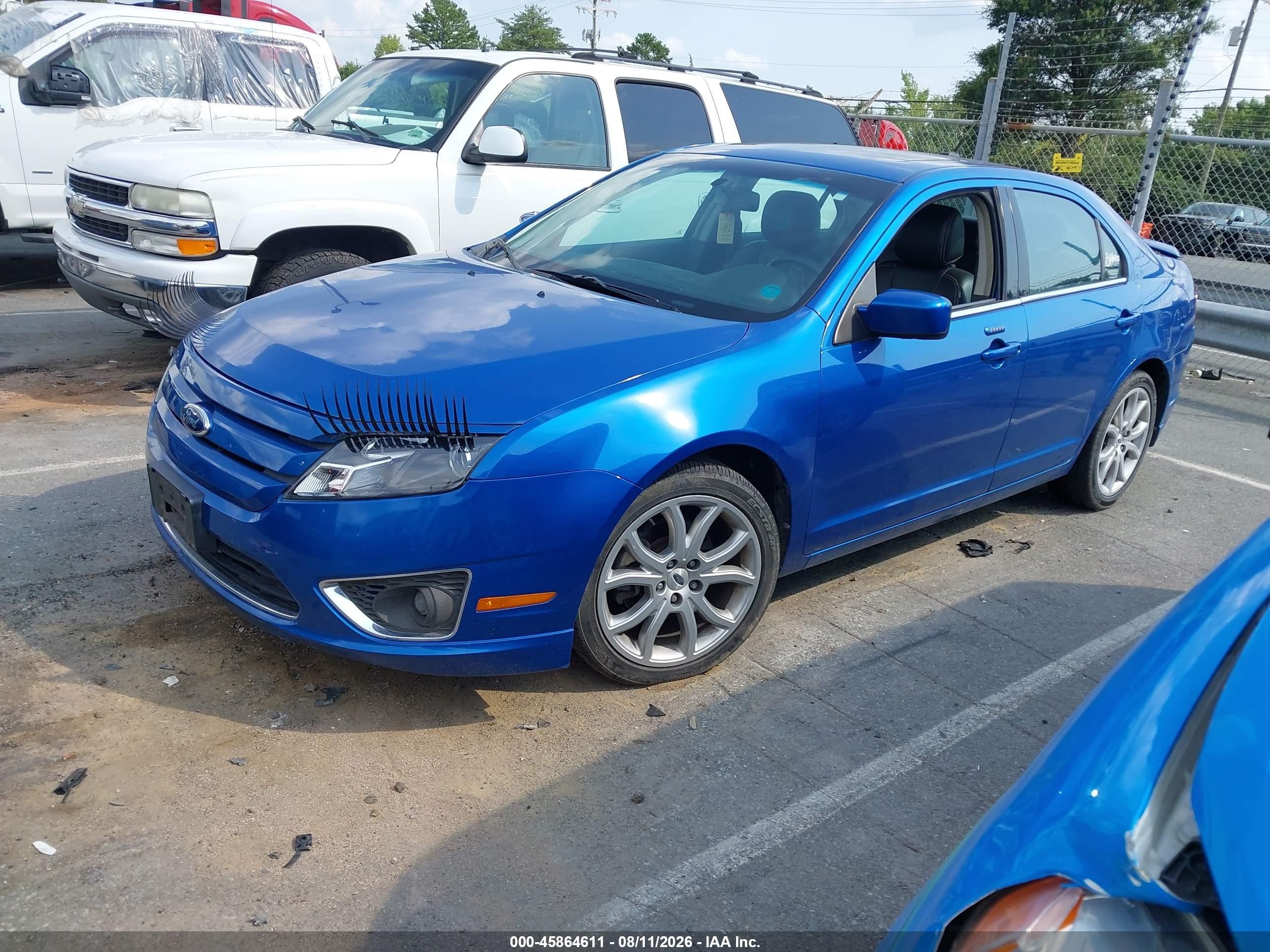 2012 Ford Fusion Sel Blue vin: 3FAHP0JA2CR404918