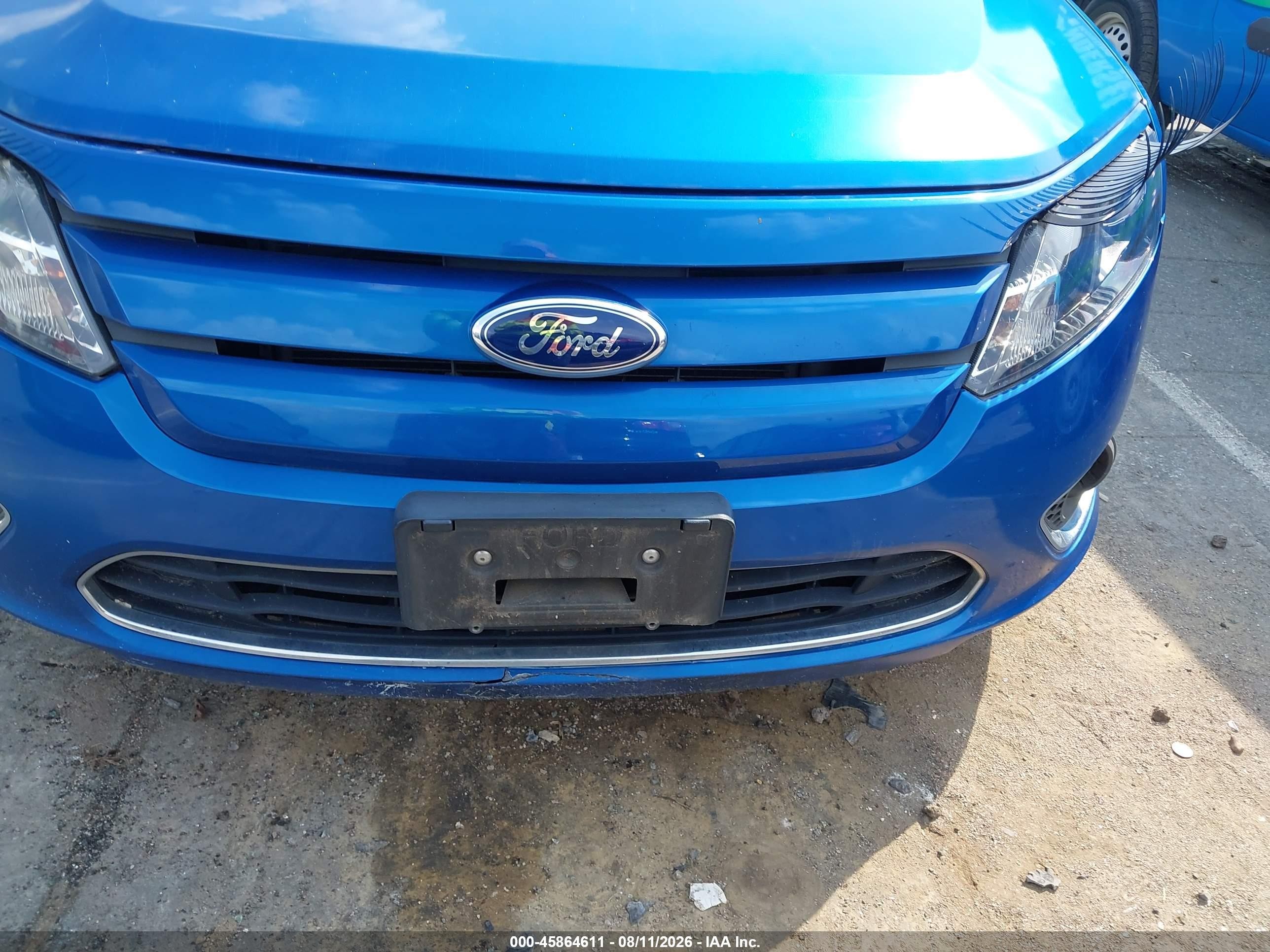 2012 Ford Fusion Sel Blue vin: 3FAHP0JA2CR404918