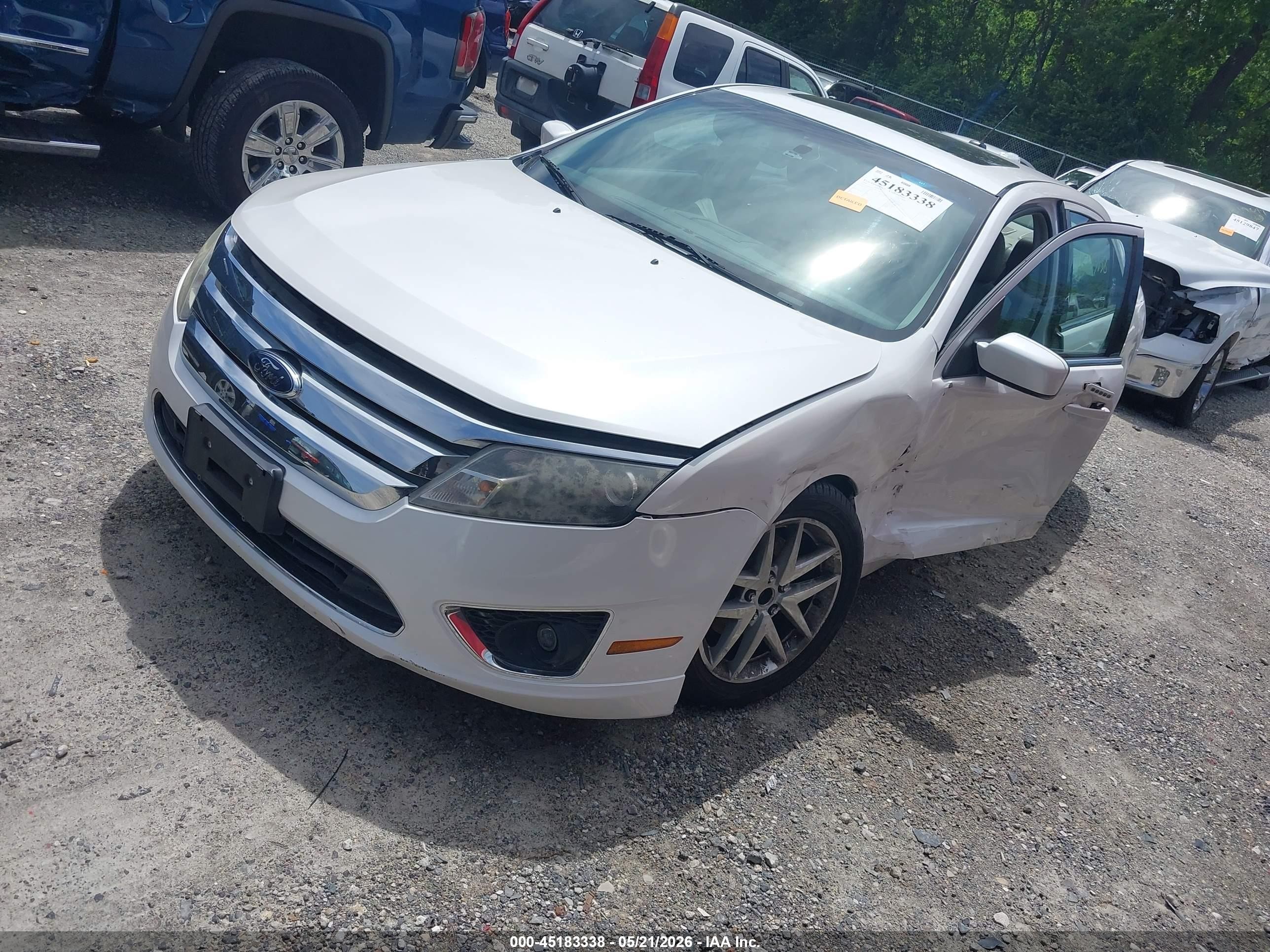 2010 Ford Fusion Sel White vin: 3FAHP0JA3AR122929