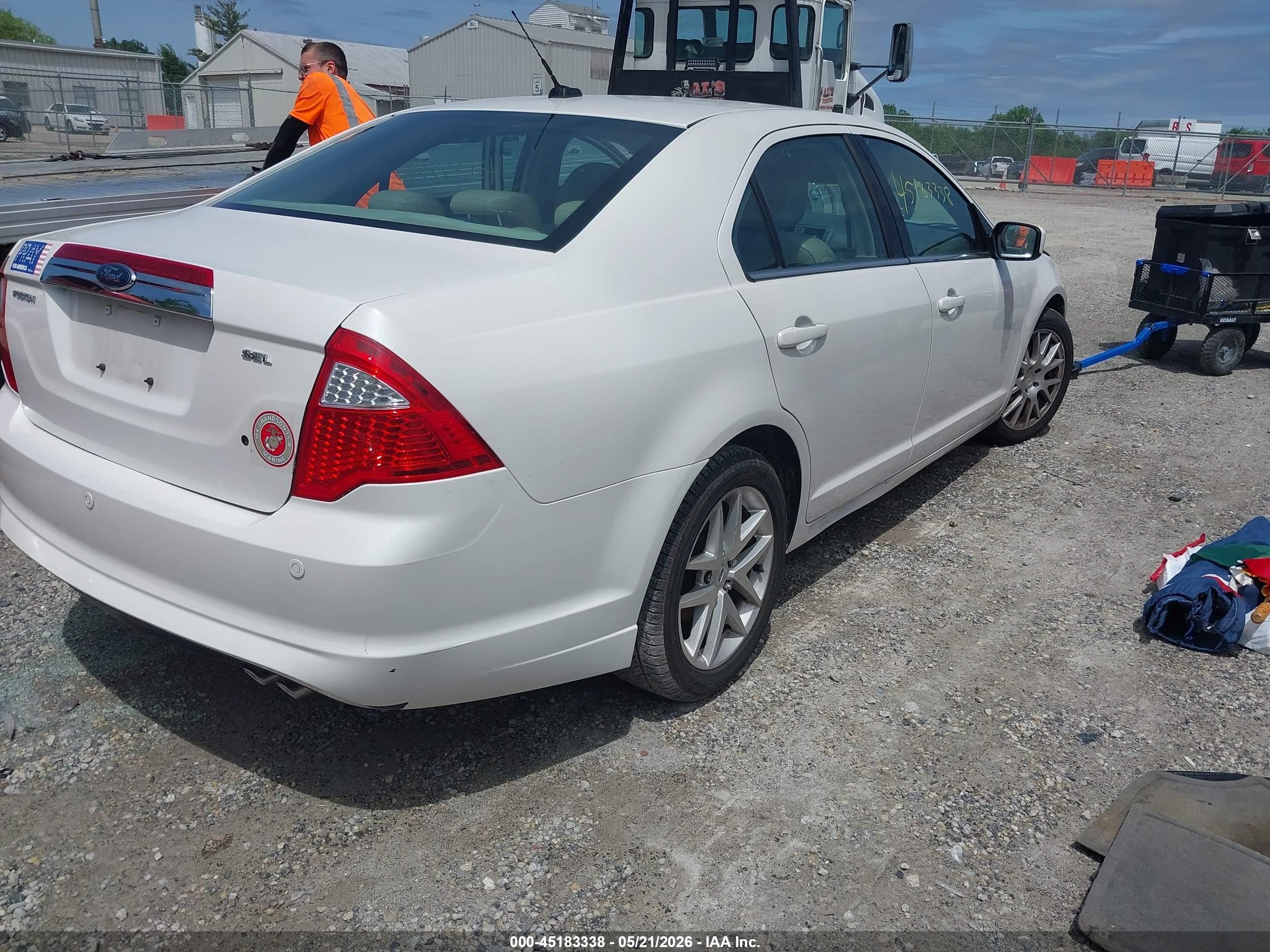 2010 Ford Fusion Sel White vin: 3FAHP0JA3AR122929