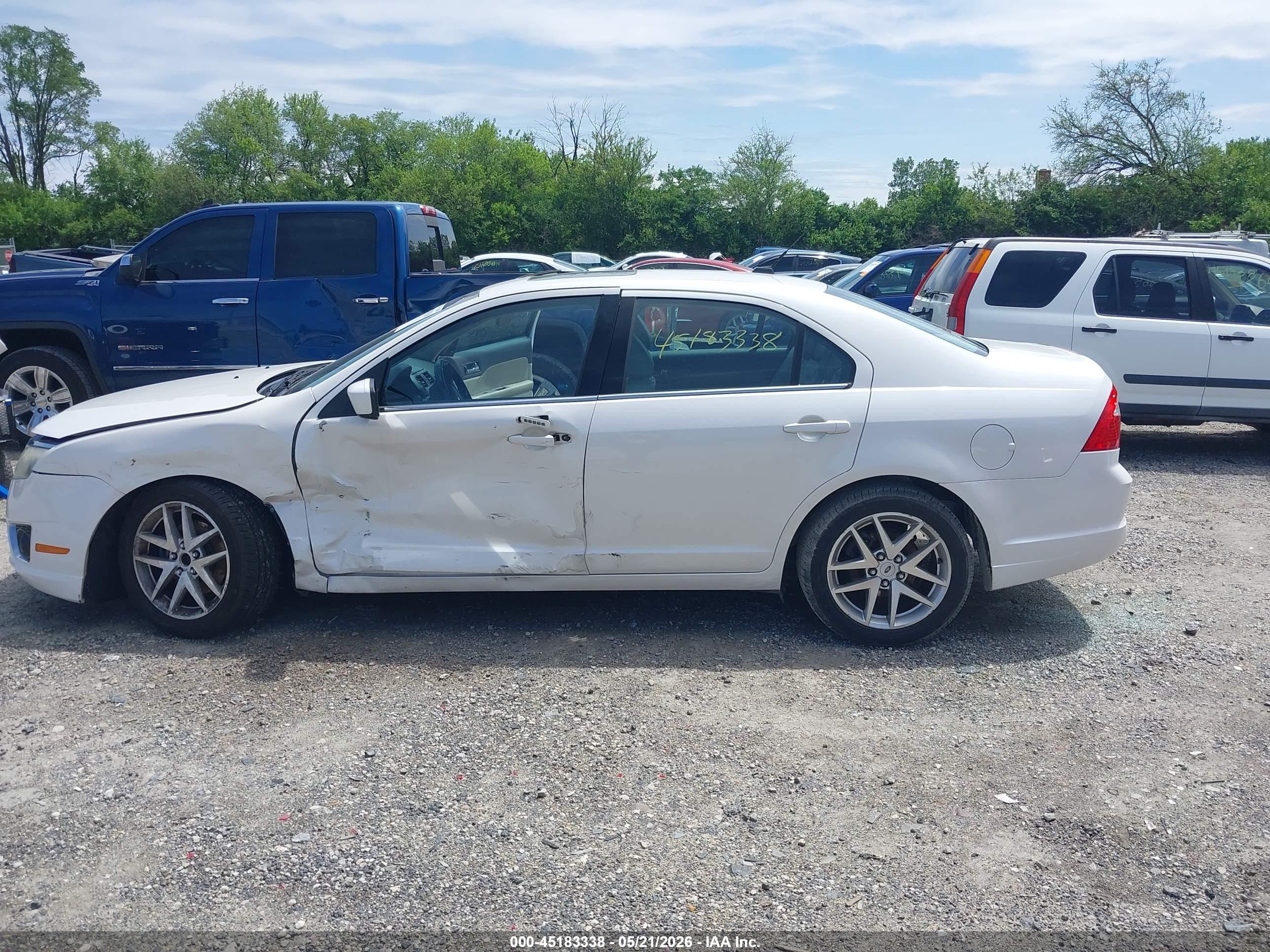 2010 Ford Fusion Sel White vin: 3FAHP0JA3AR122929